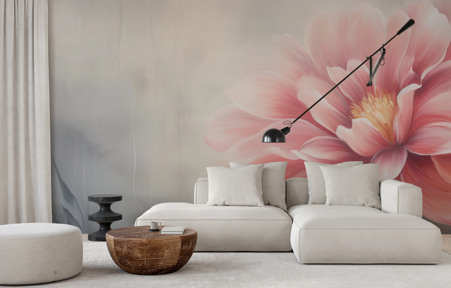 Fototapeta malowana o nazwie Coral Bloom pokazana w aranżacji wnętrza.
