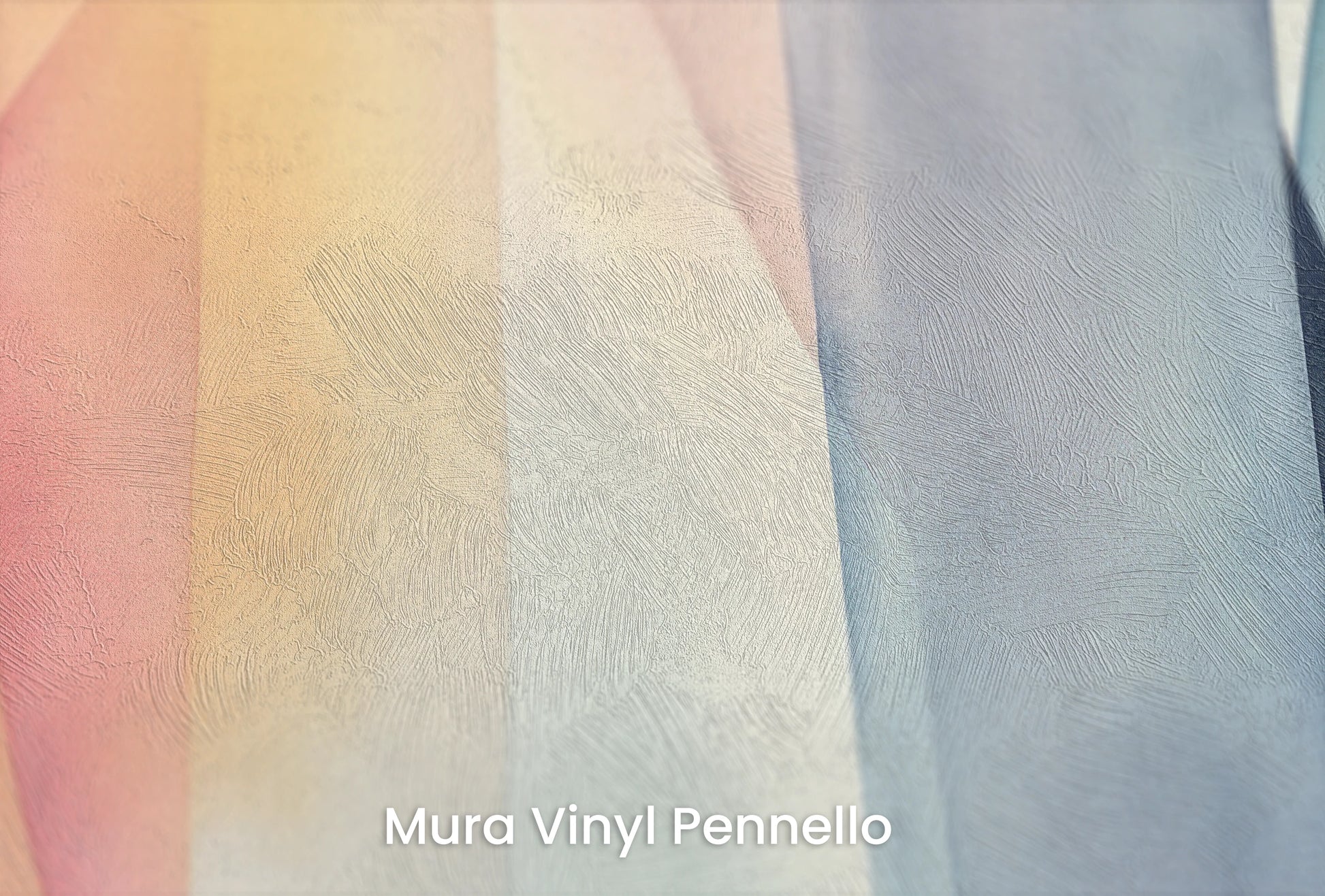 Zbliżenie na artystyczną fototapetę o nazwie Pastel Geometry na podłożu Mura Vinyl Pennello - faktura pociągnięć pędzla malarskiego.