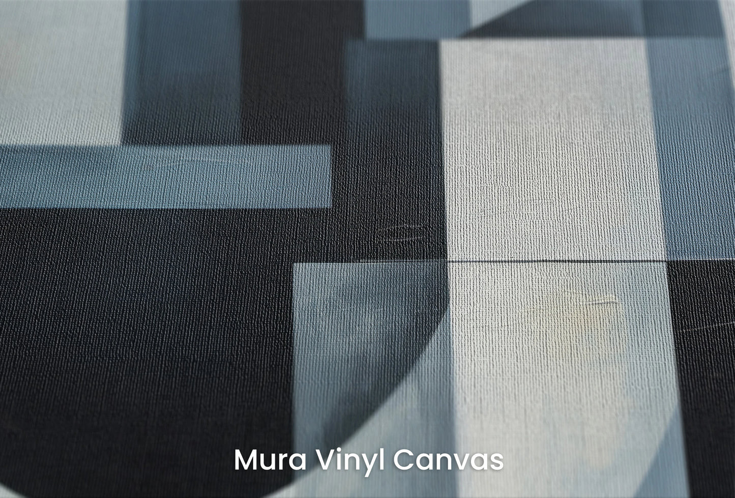 Zbliżenie na artystyczną fototapetę o nazwie Crescent Moon Geometry na podłożu Mura Vinyl Canvas - faktura naturalnego płótna.