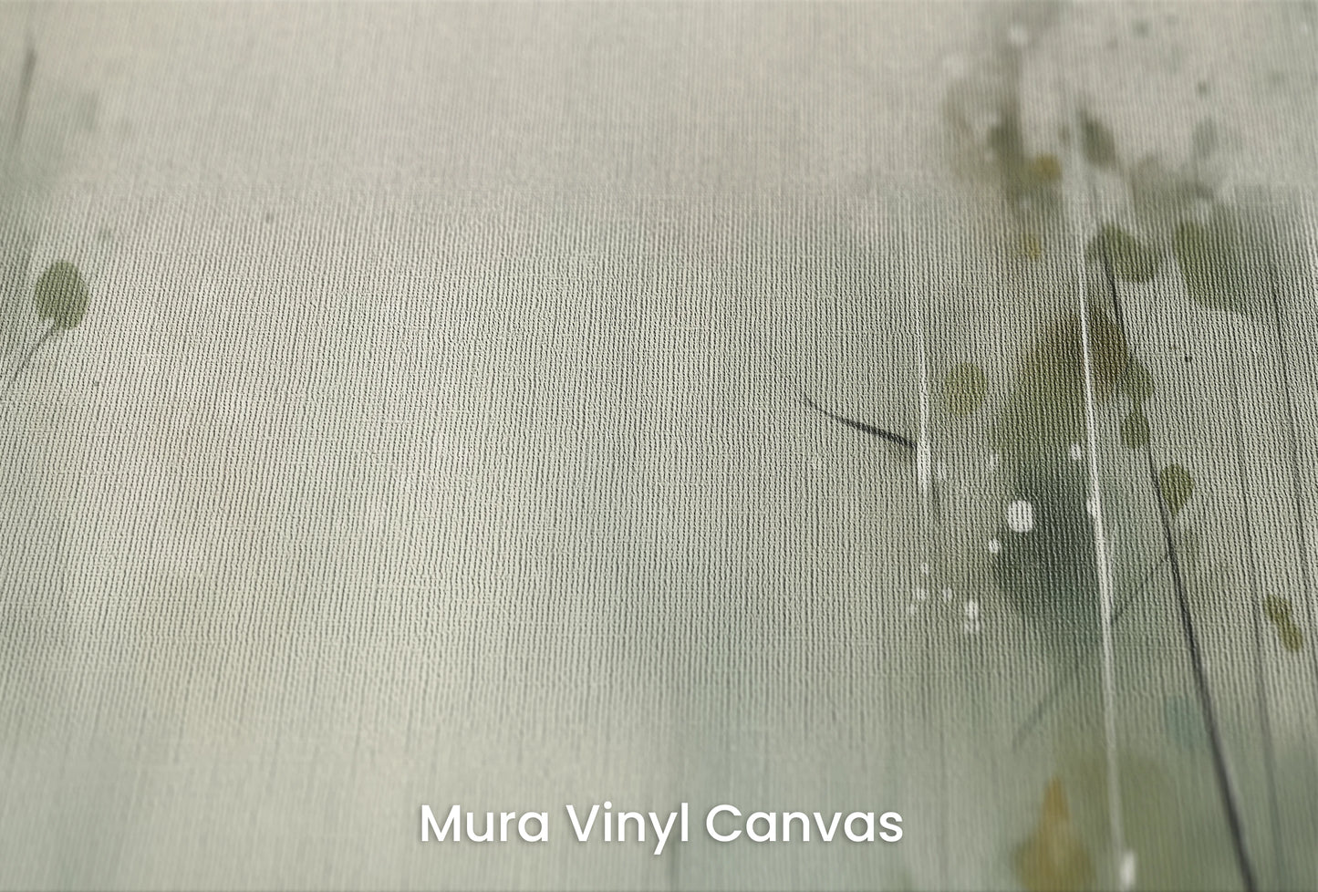Zbliżenie na artystyczną fototapetę o nazwie Kwiaty w Mgle na podłożu Mura Vinyl Canvas - faktura naturalnego płótna.