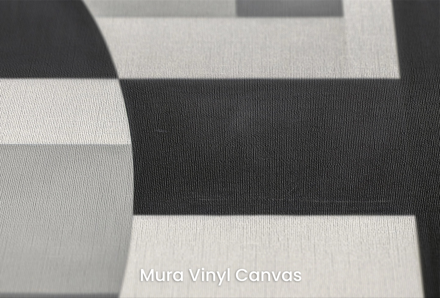 Zbliżenie na artystyczną fototapetę o nazwie Geometric Night and Day na podłożu Mura Vinyl Canvas - faktura naturalnego płótna.