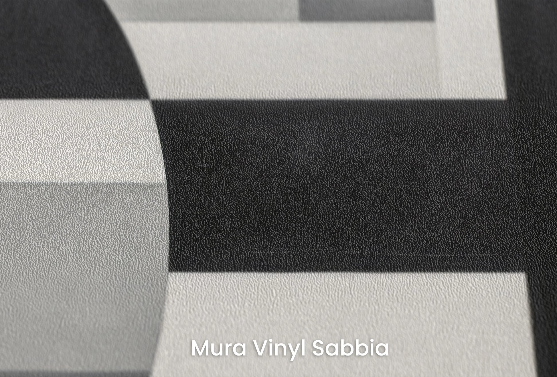 Zbliżenie na artystyczną fototapetę o nazwie Geometric Night and Day na podłożu Mura Vinyl Sabbia struktura grubego ziarna piasku.