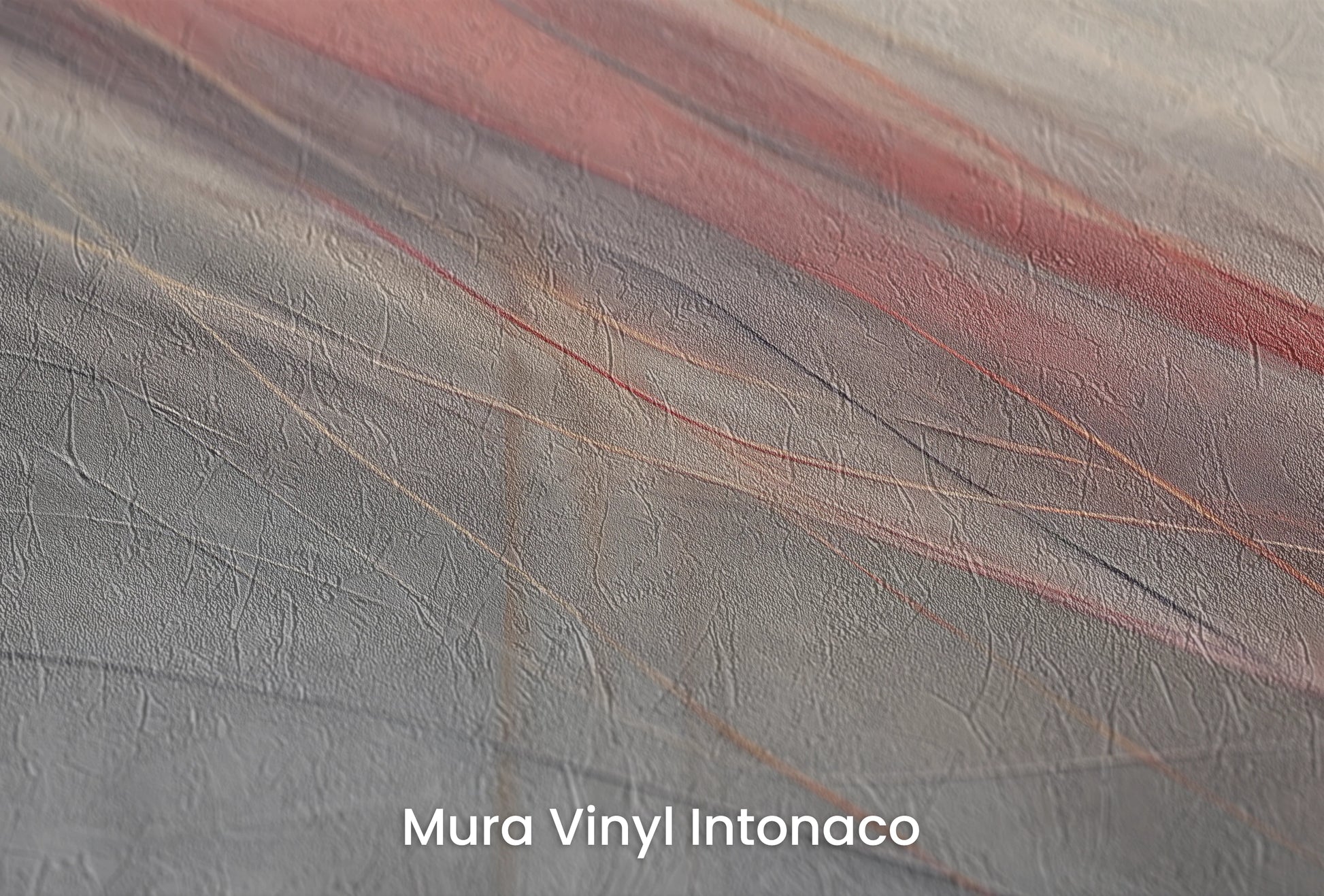 Zbliżenie na artystyczną fototapetę o nazwie Rustic Elegance na podłożu Mura Vinyl Intonaco - struktura tartego tynku.
