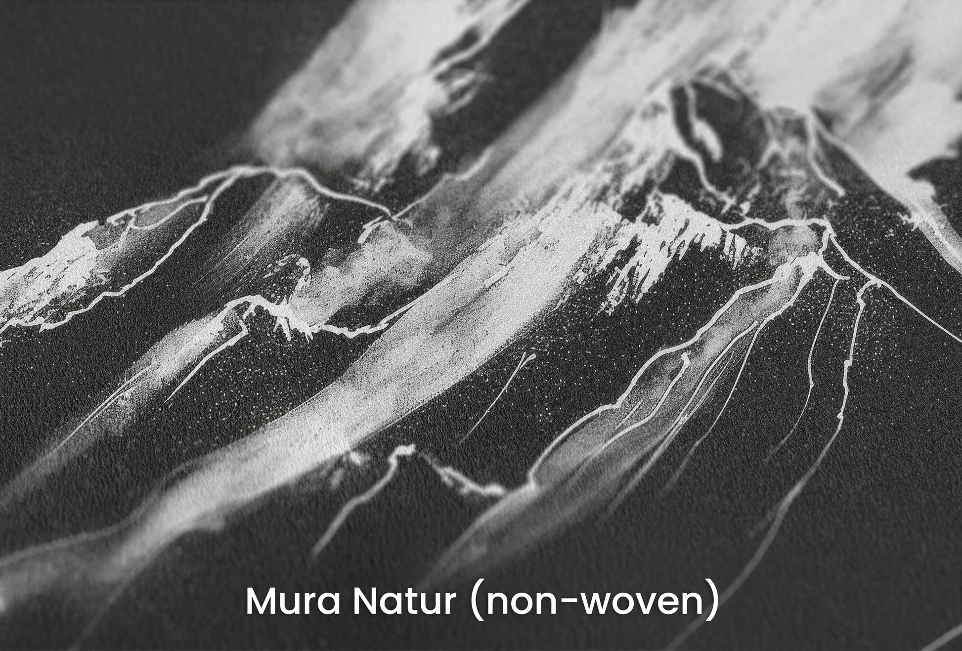 Zbliżenie na artystyczną fototapetę o nazwie Monochrome Majesty na podłożu Mura Natur (non-woven) - naturalne i ekologiczne podłoże.
