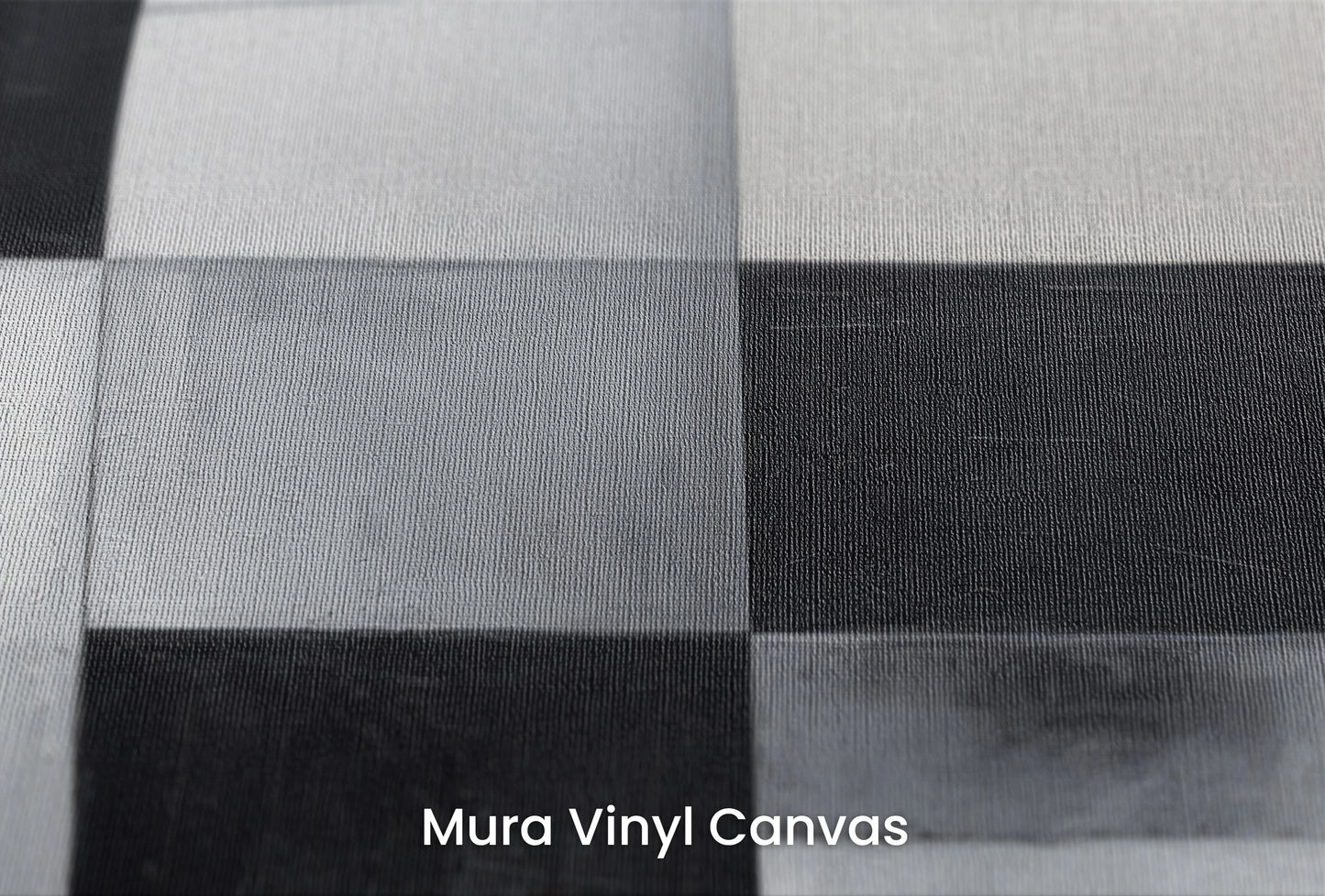 Zbliżenie na artystyczną fototapetę o nazwie Monochrome Crescent Intersection na podłożu Mura Vinyl Canvas - faktura naturalnego płótna.