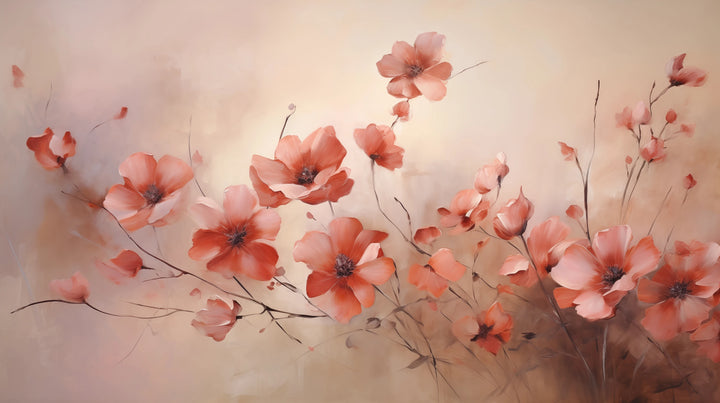 Prezentacja całego wzoru fototapety o nazwie Dawn Petal Dance