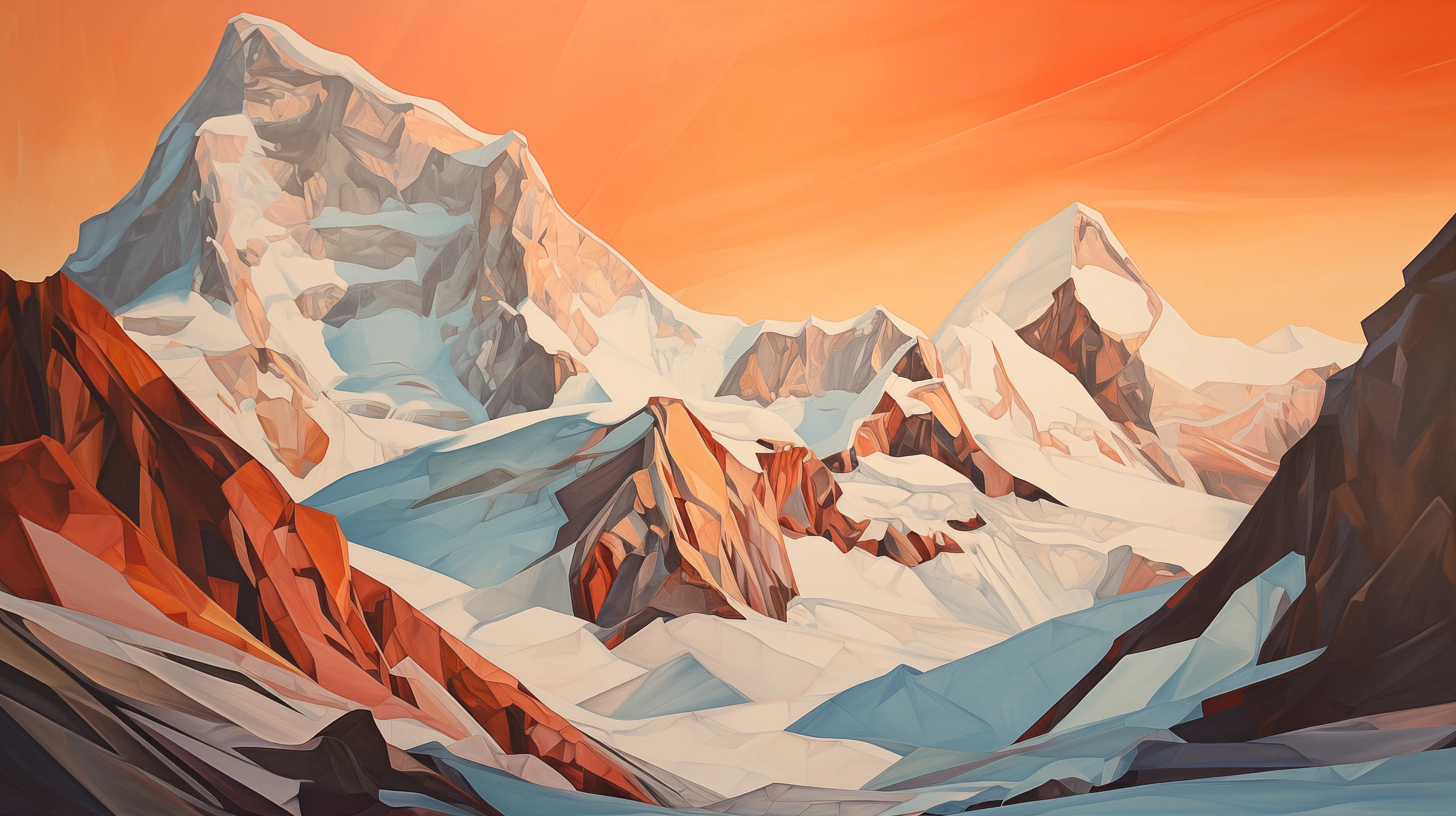 Mustervorschau: Prezentacja całego wzoru fototapety o nazwie Geometric Sunrise