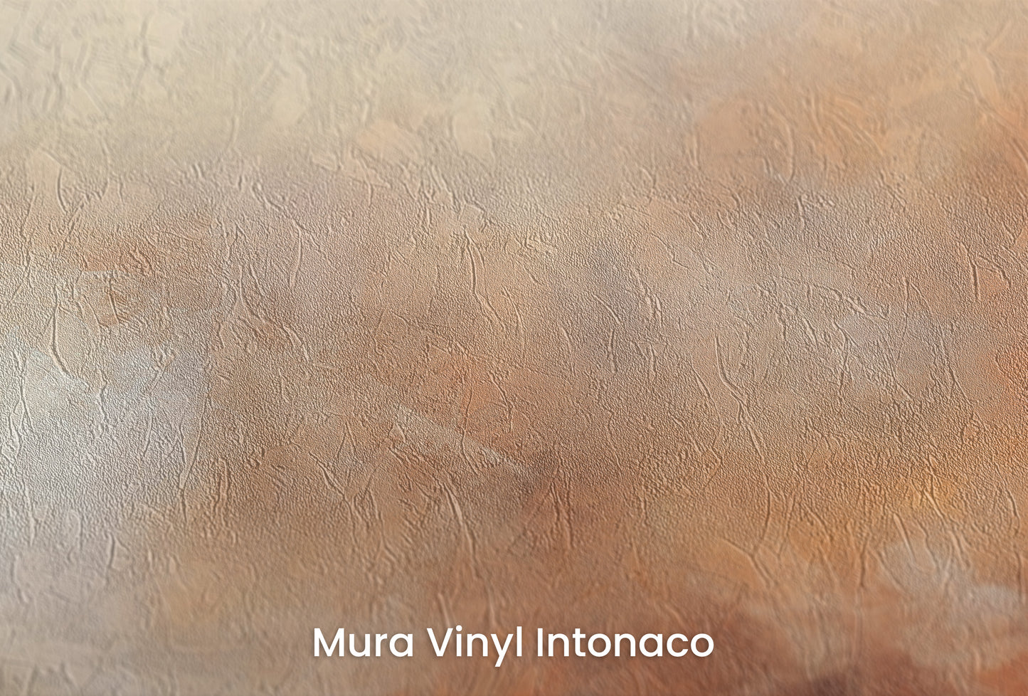 Zbliżenie na artystyczną fototapetę o nazwie DUSK RADIANCE ABSTRACT na podłożu Mura Vinyl Intonaco - struktura tartego tynku.