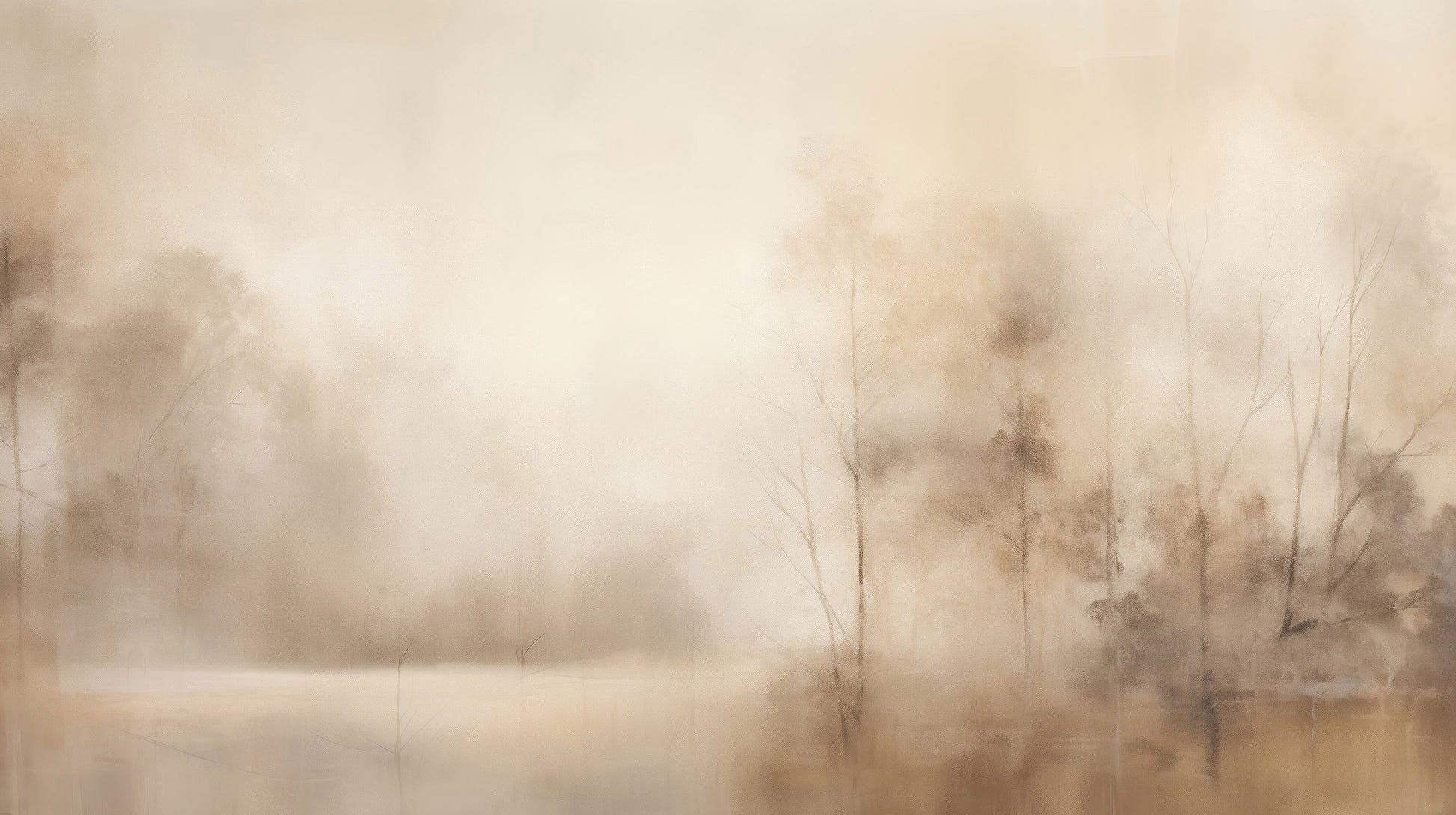 Prezentacja całego wzoru fototapety o nazwie MISTY MORNING VEIL MURAL