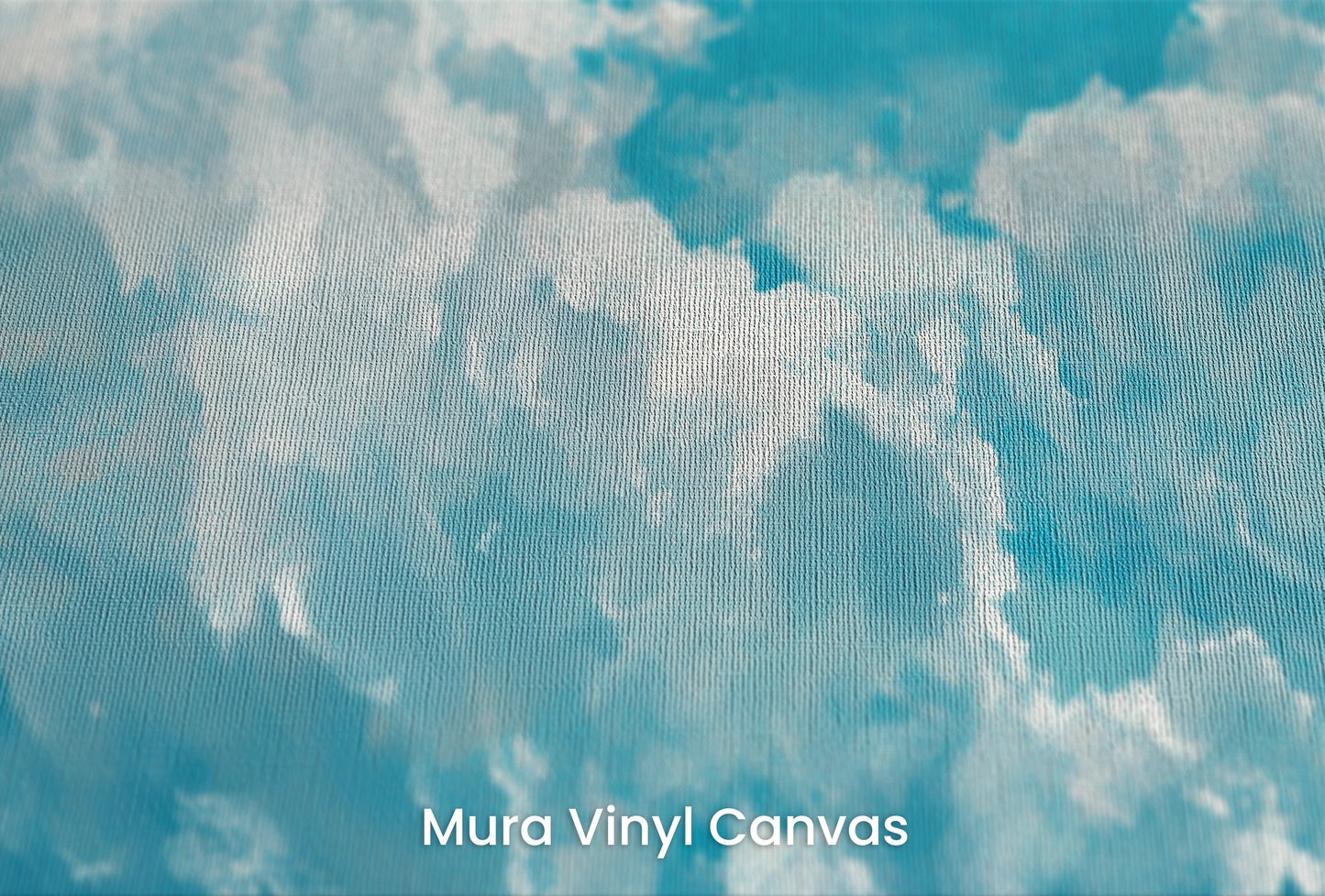 Zbliżenie na artystyczną fototapetę o nazwie Azure Purity na podłożu Mura Vinyl Canvas - faktura naturalnego płótna.