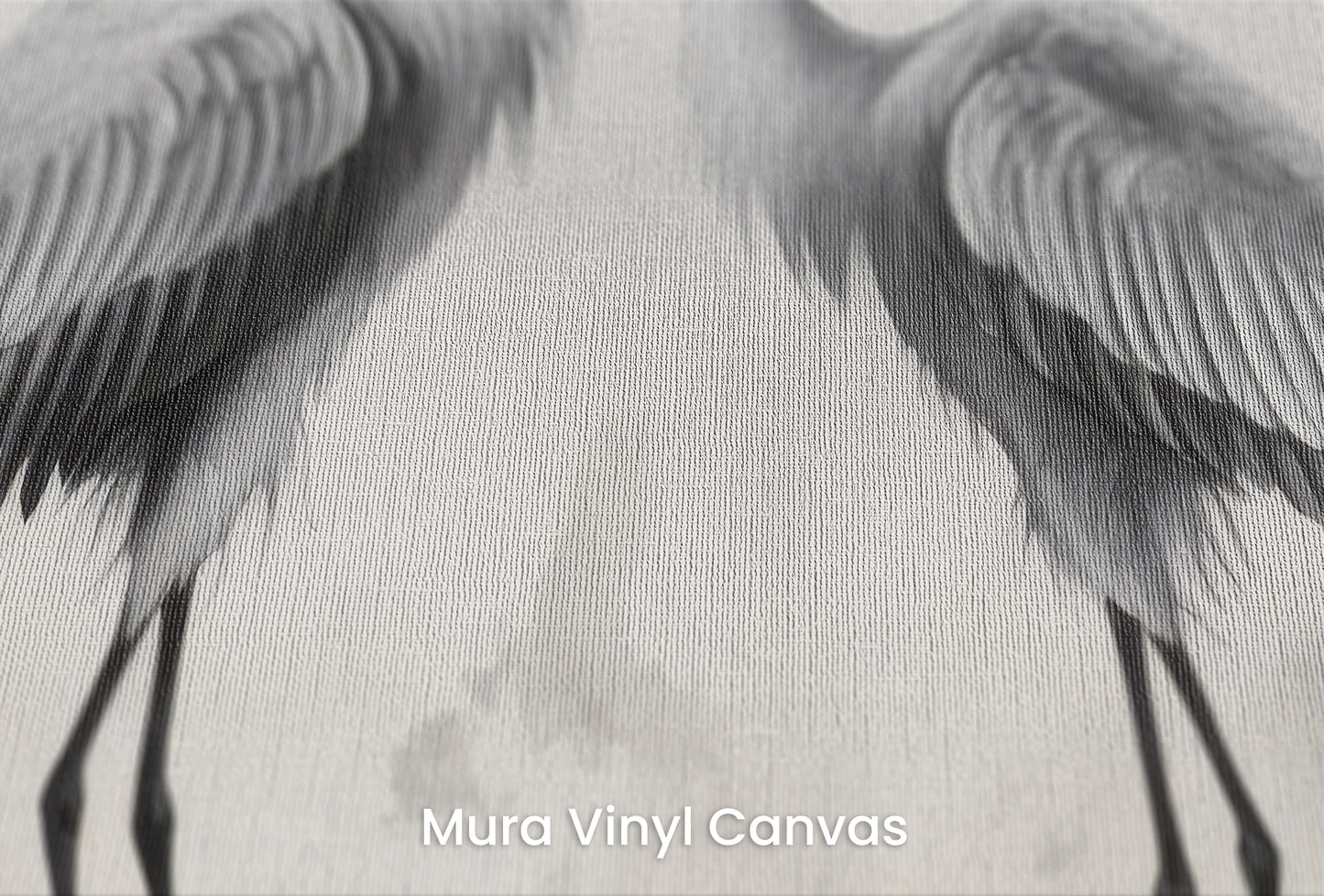Zbliżenie na artystyczną fototapetę o nazwie Lunar Reflection na podłożu Mura Vinyl Canvas - faktura naturalnego płótna.