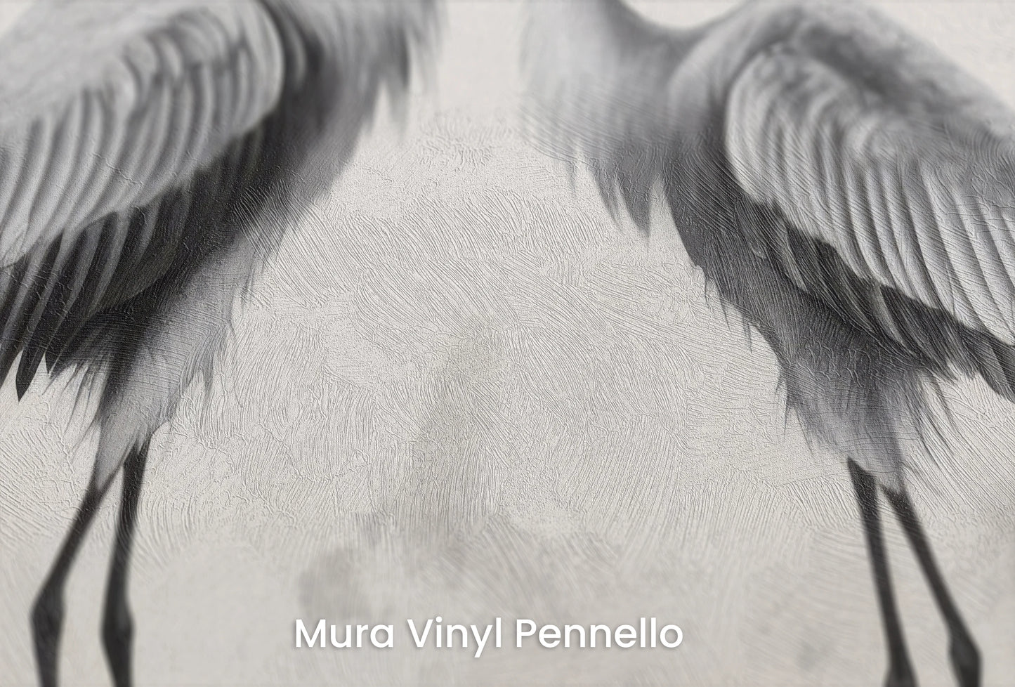 Zbliżenie na artystyczną fototapetę o nazwie Lunar Reflection na podłożu Mura Vinyl Pennello - faktura pociągnięć pędzla malarskiego.