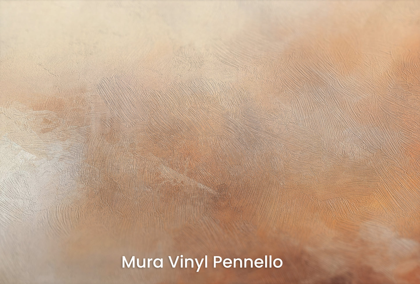 Zbliżenie na artystyczną fototapetę o nazwie DUSK RADIANCE ABSTRACT na podłożu Mura Vinyl Pennello - faktura pociągnięć pędzla malarskiego.