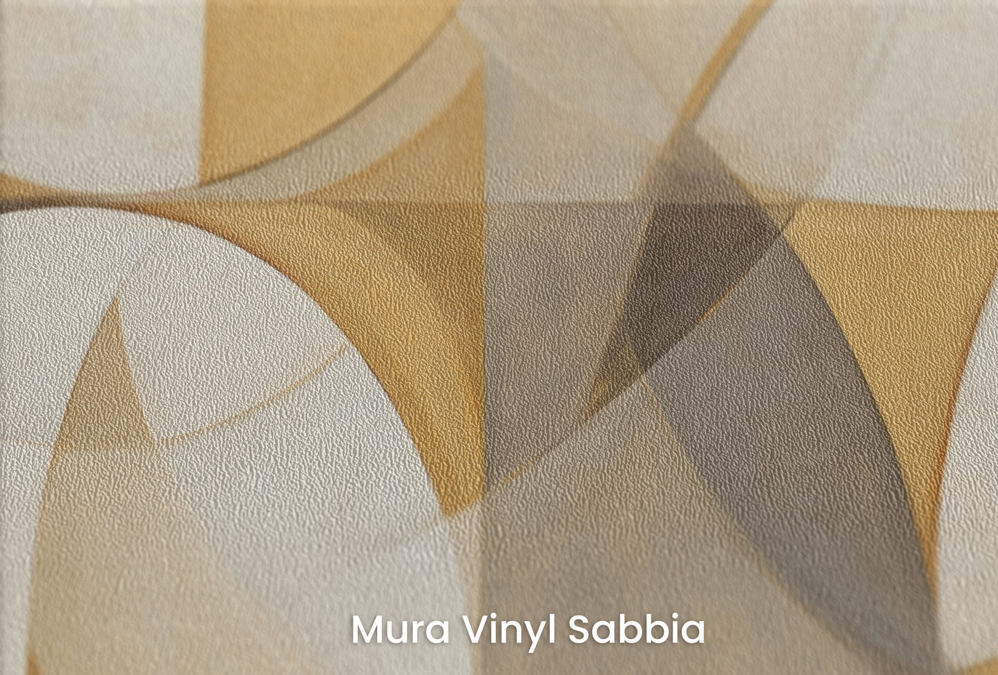 Zbliżenie na artystyczną fototapetę o nazwie INTERSECTING TRANQUILITY na podłożu Mura Vinyl Sabbia struktura grubego ziarna piasku.