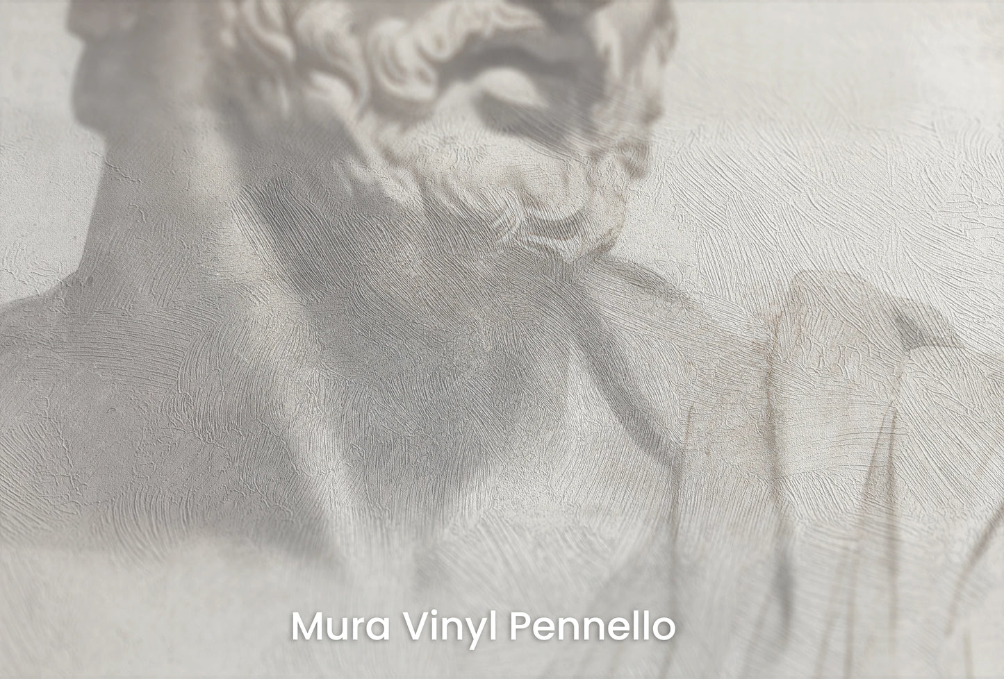 Zbliżenie na artystyczną fototapetę o nazwie Athenian Discourse na podłożu Mura Vinyl Pennello - faktura pociągnięć pędzla malarskiego.