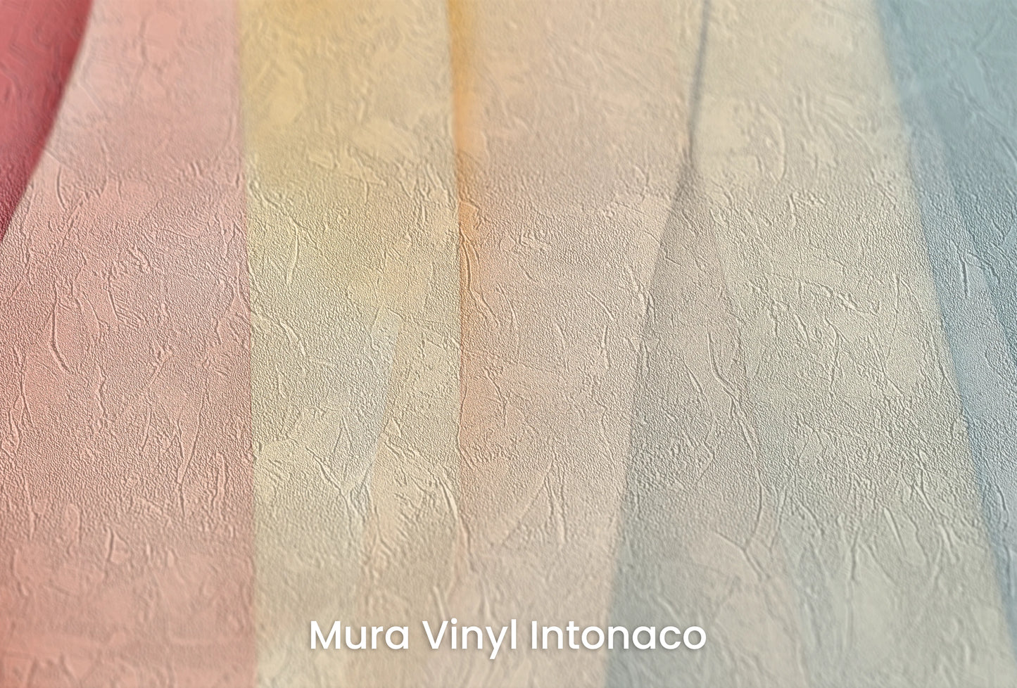 Zbliżenie na artystyczną fototapetę o nazwie Dreamy Pastel na podłożu Mura Vinyl Intonaco - struktura tartego tynku.