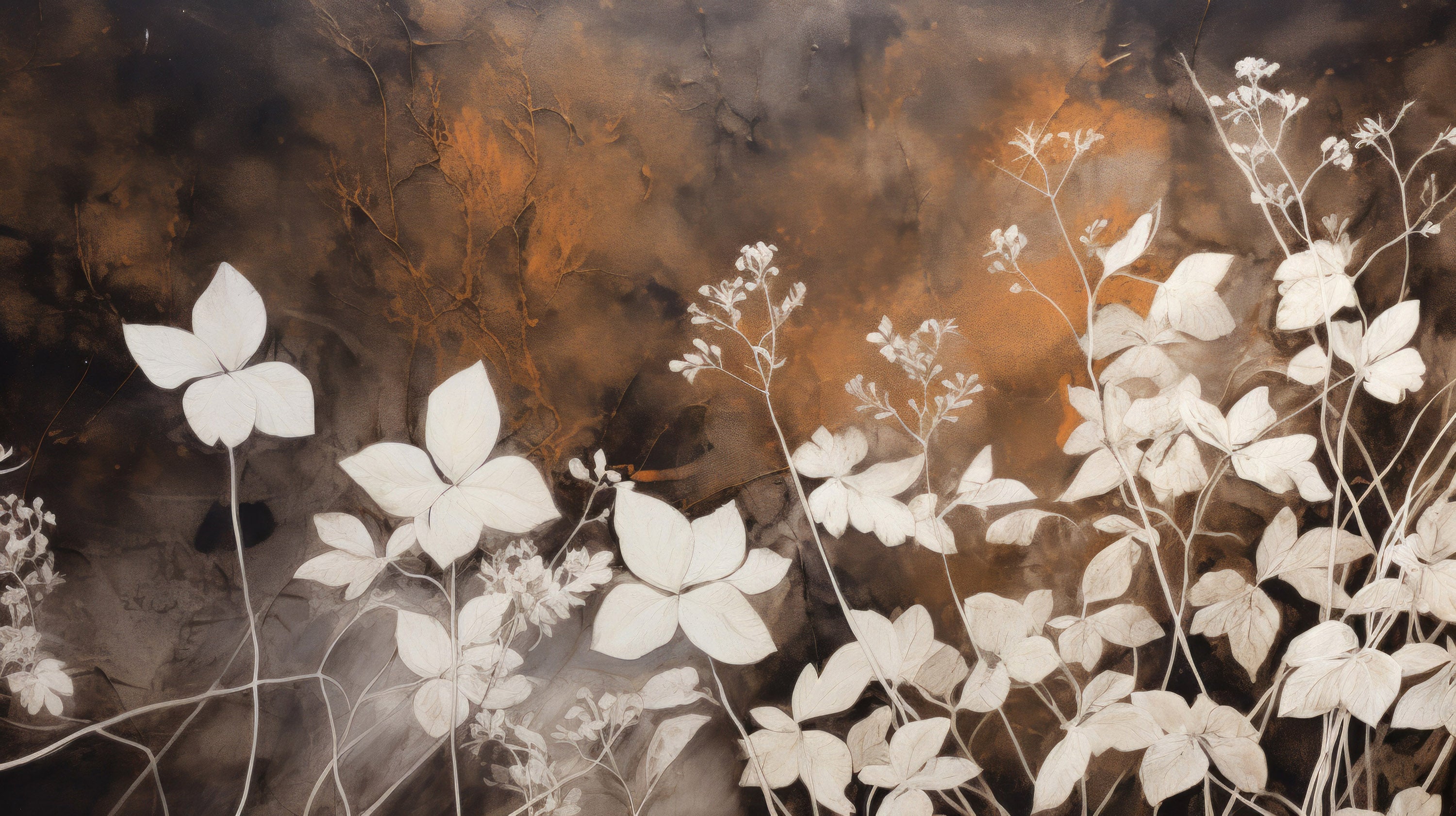 Podgląd wzoru: Prezentacja całego wzoru fototapety o nazwie Ethereal Flora