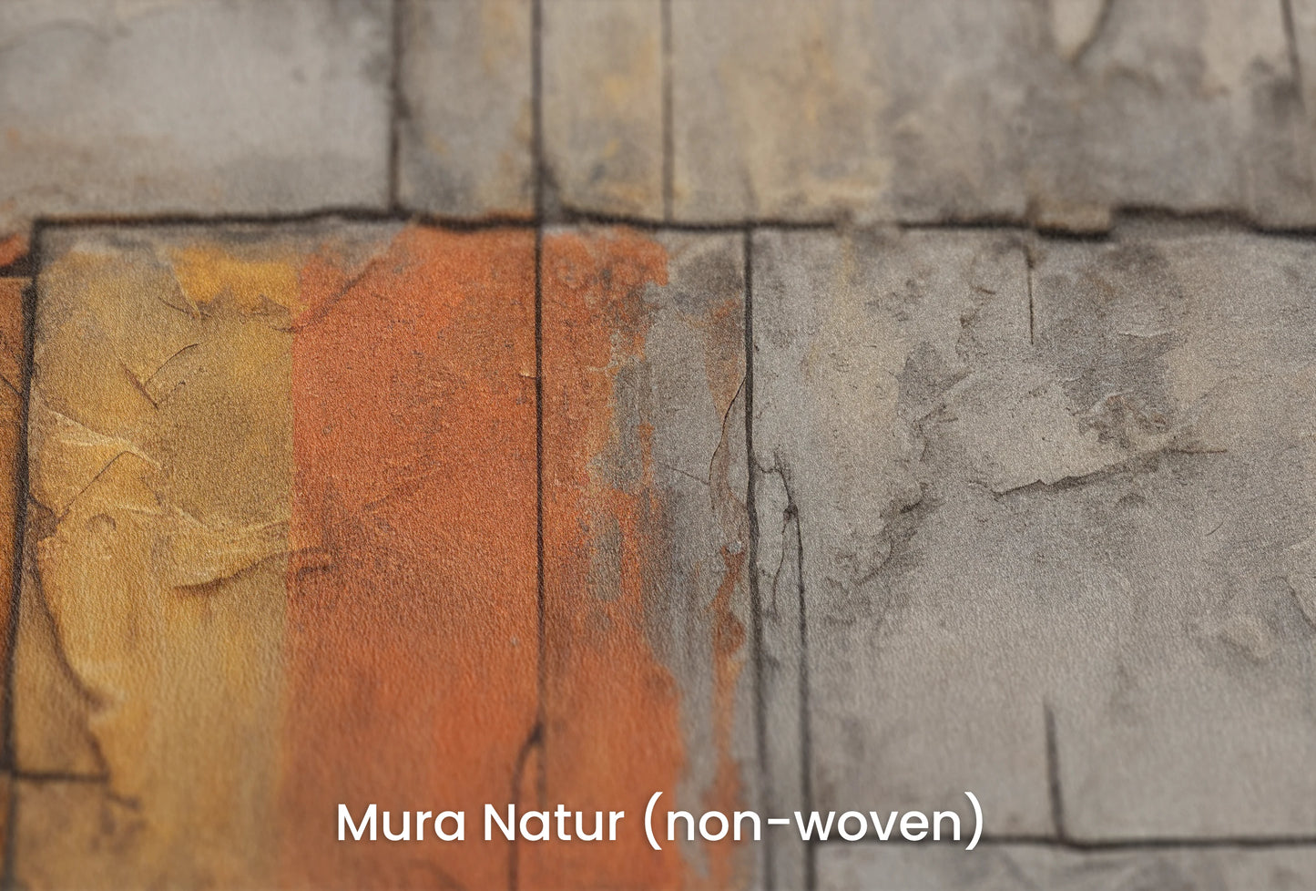 Zbliżenie na artystyczną fototapetę o nazwie Amber Composition na podłożu Mura Natur (non-woven) - naturalne i ekologiczne podłoże.