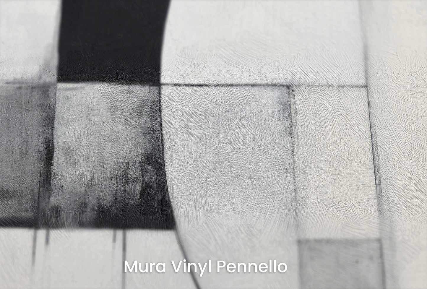 Zbliżenie na artystyczną fototapetę o nazwie Minimalist Lunar Phase na podłożu Mura Vinyl Pennello - faktura pociągnięć pędzla malarskiego.