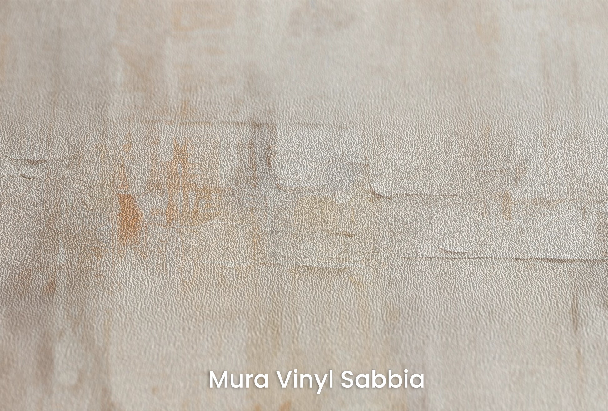 Zbliżenie na artystyczną fototapetę o nazwie Mosaic of Serenity na podłożu Mura Vinyl Sabbia struktura grubego ziarna piasku.