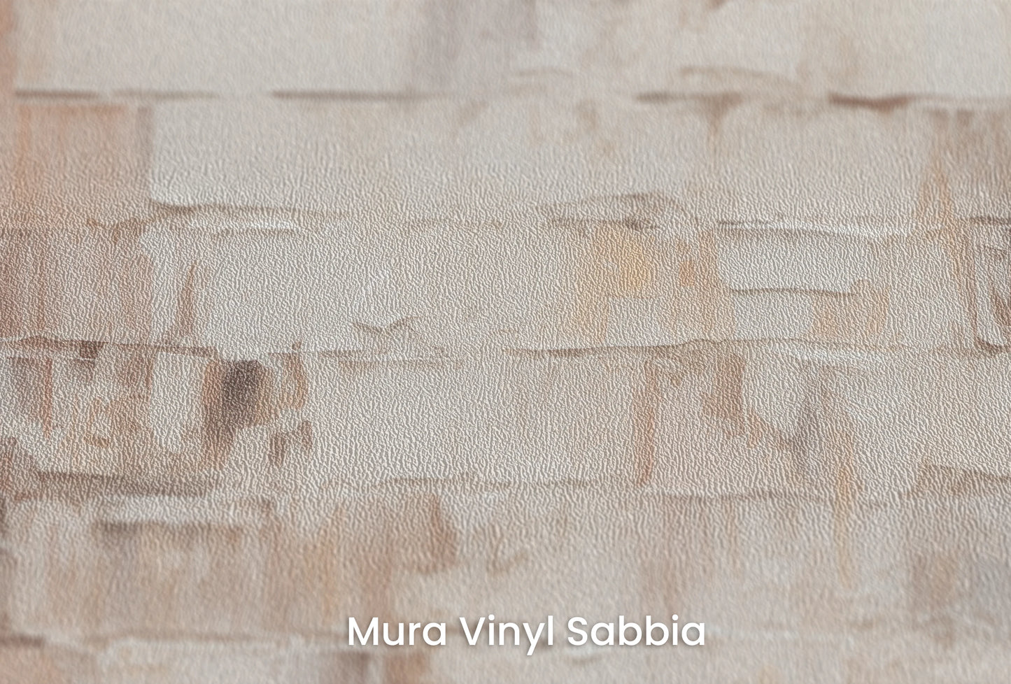 Zbliżenie na artystyczną fototapetę o nazwie Calm Patchwork na podłożu Mura Vinyl Sabbia struktura grubego ziarna piasku.