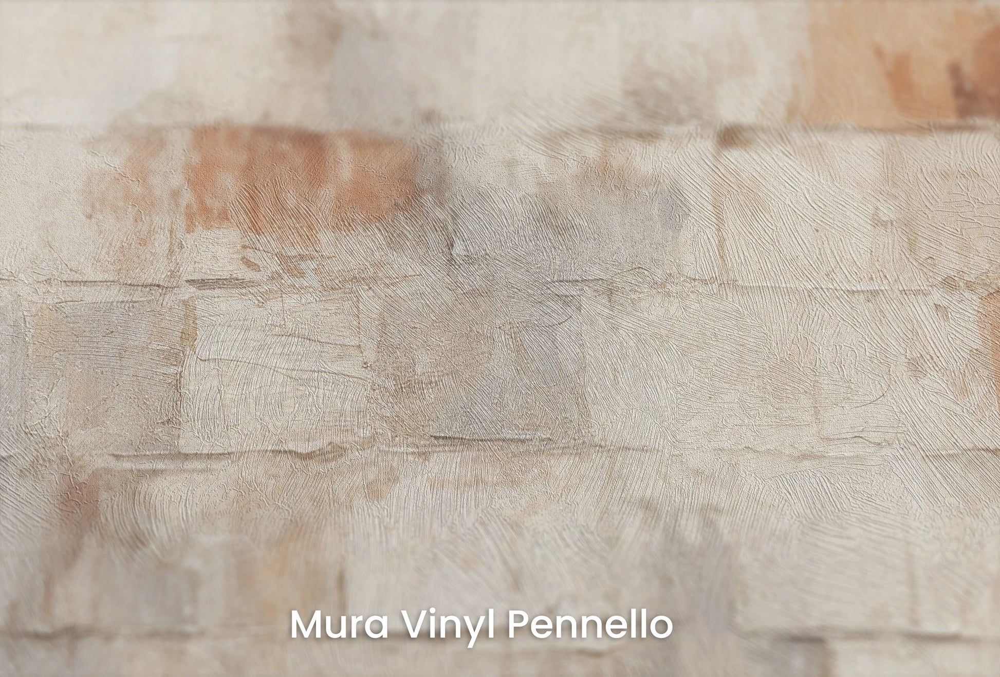 Zbliżenie na artystyczną fototapetę o nazwie Neutral Harmony #2 na podłożu Mura Vinyl Pennello - faktura pociągnięć pędzla malarskiego.
