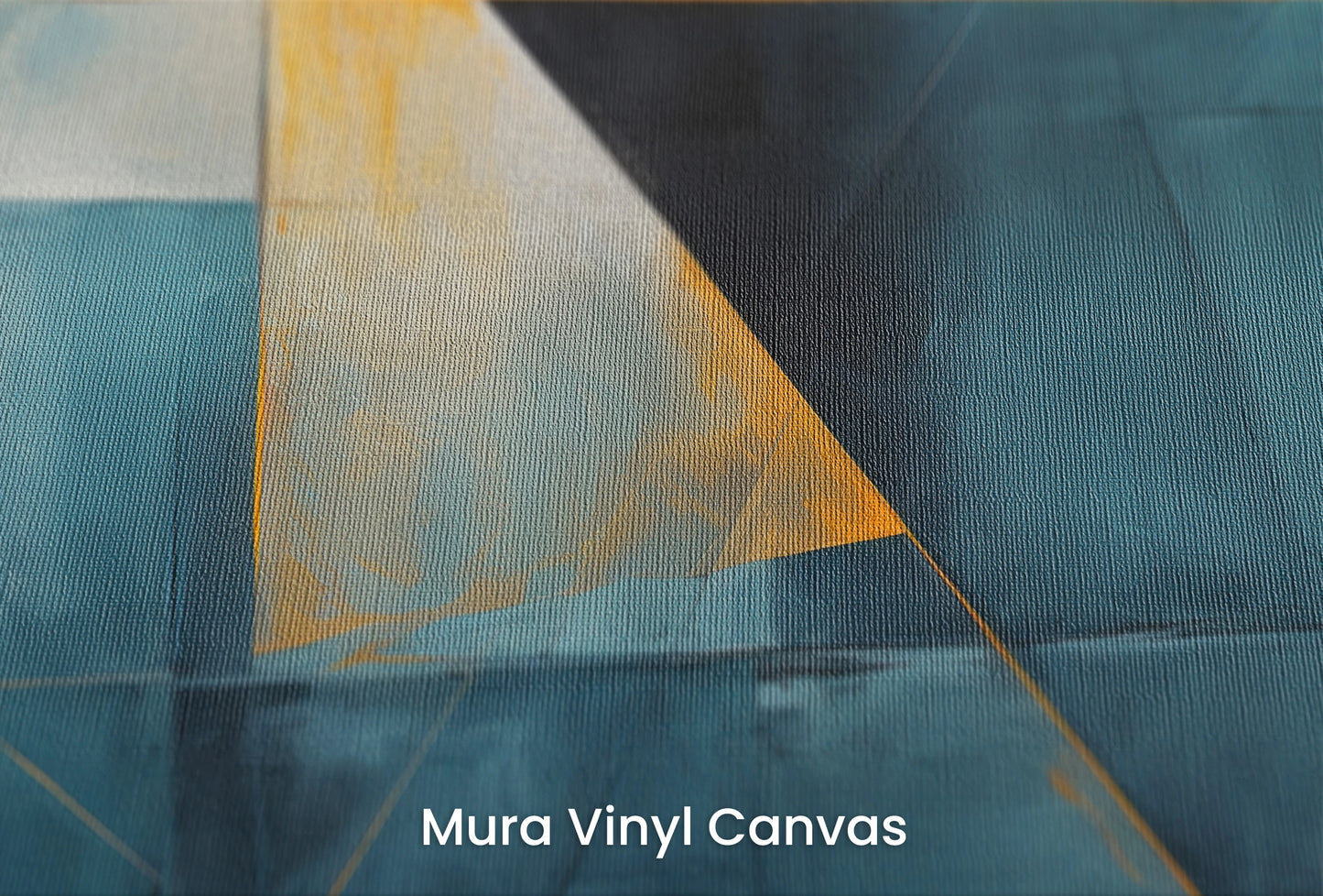 Zbliżenie na artystyczną fototapetę o nazwie Geometric Contrast na podłożu Mura Vinyl Canvas - faktura naturalnego płótna.