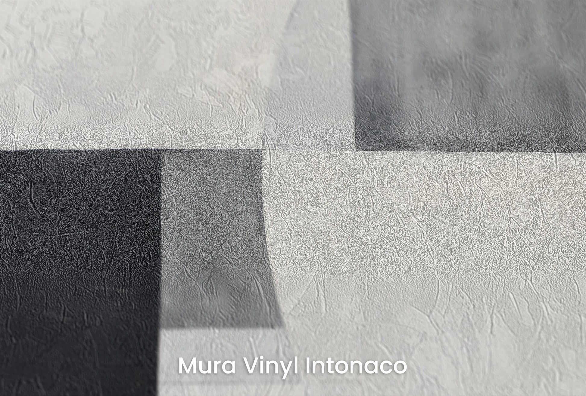 Zbliżenie na artystyczną fototapetę o nazwie Minimalist Composition na podłożu Mura Vinyl Intonaco - struktura tartego tynku.