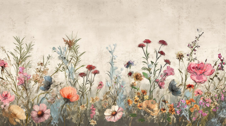 Prezentacja całego wzoru fototapety o nazwie Wildflower Fields