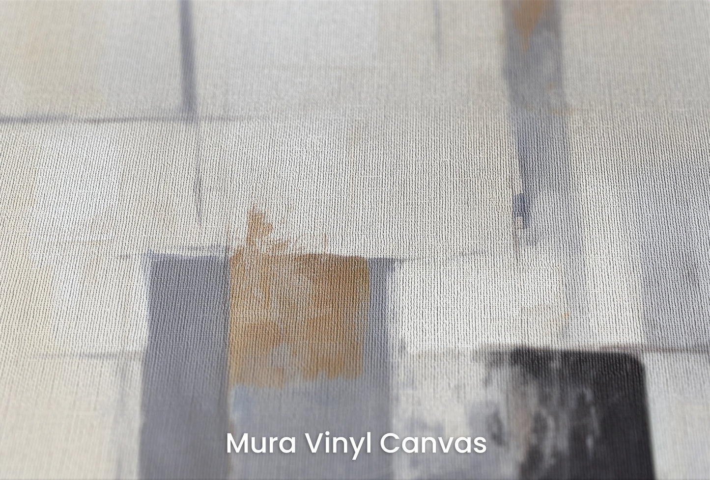 Zbliżenie na artystyczną fototapetę o nazwie Navy Accents na podłożu Mura Vinyl Canvas - faktura naturalnego płótna.