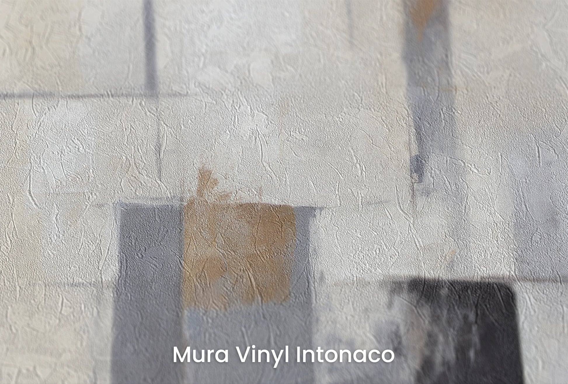 Zbliżenie na artystyczną fototapetę o nazwie Navy Accents na podłożu Mura Vinyl Intonaco - struktura tartego tynku.