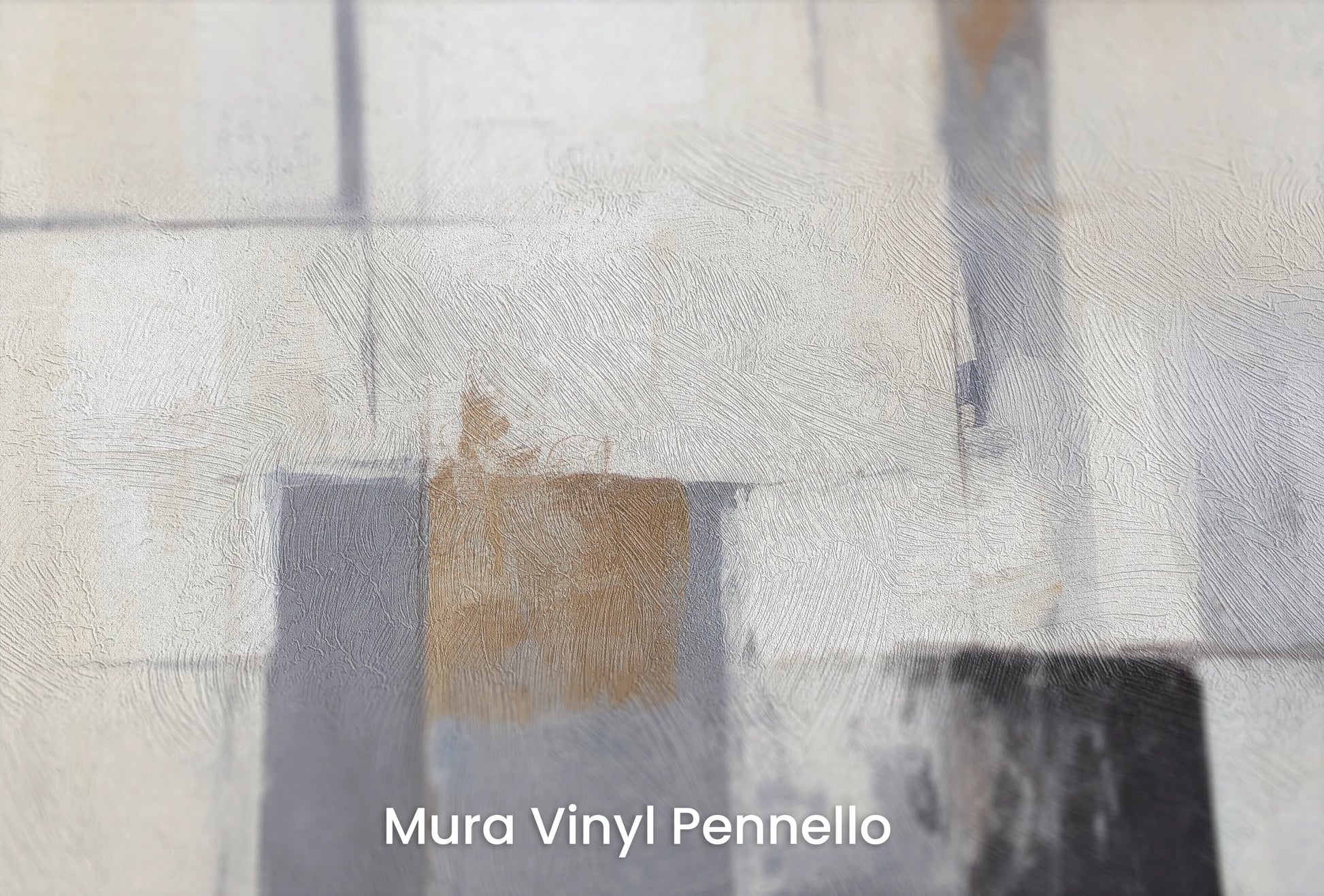 Zbliżenie na artystyczną fototapetę o nazwie Navy Accents na podłożu Mura Vinyl Pennello - faktura pociągnięć pędzla malarskiego.