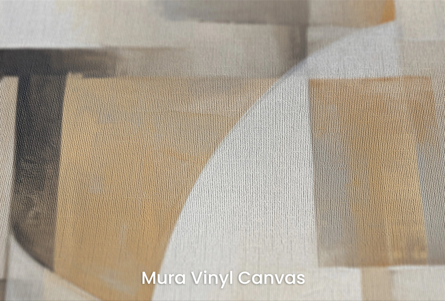 Zbliżenie na artystyczną fototapetę o nazwie Soft Geometry #3 na podłożu Mura Vinyl Canvas - faktura naturalnego płótna.