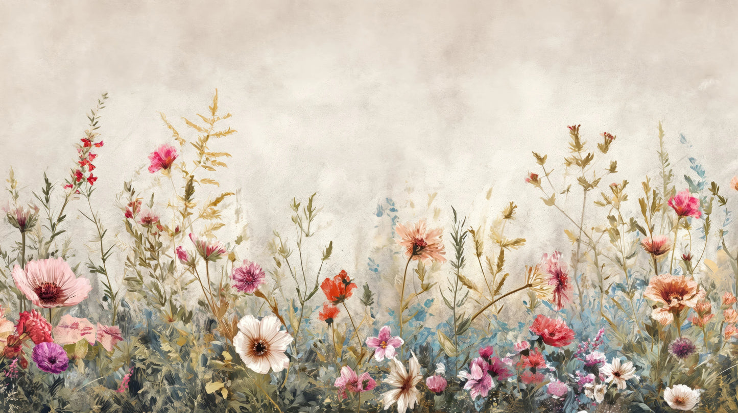 Prezentacja całego wzoru fototapety o nazwie Blossoming Elegance
