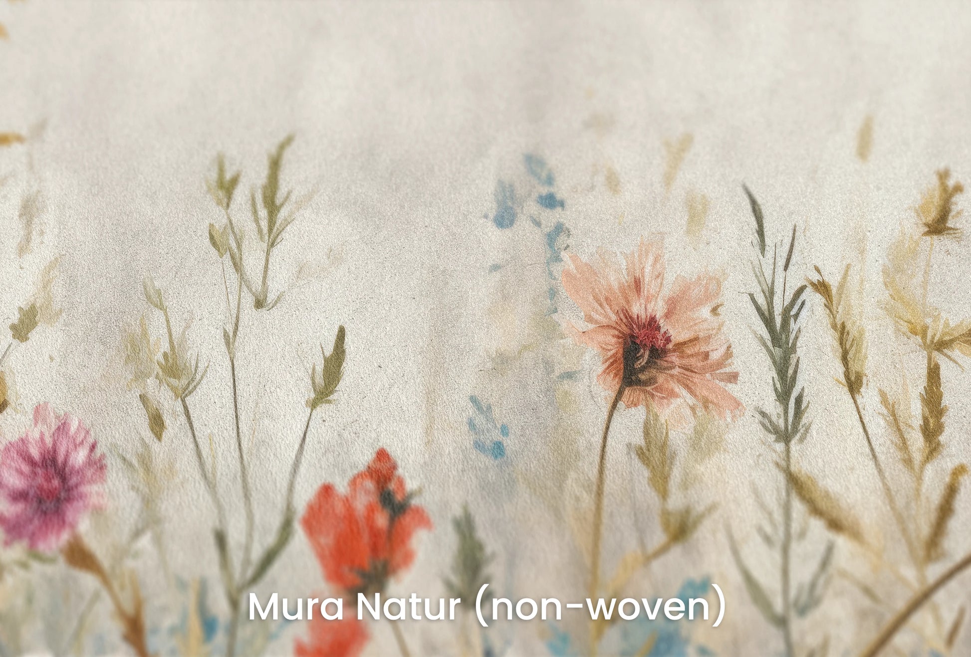 Zbliżenie na artystyczną fototapetę o nazwie Blossoming Elegance na podłożu Mura Natur (non-woven) - naturalne i ekologiczne podłoże.