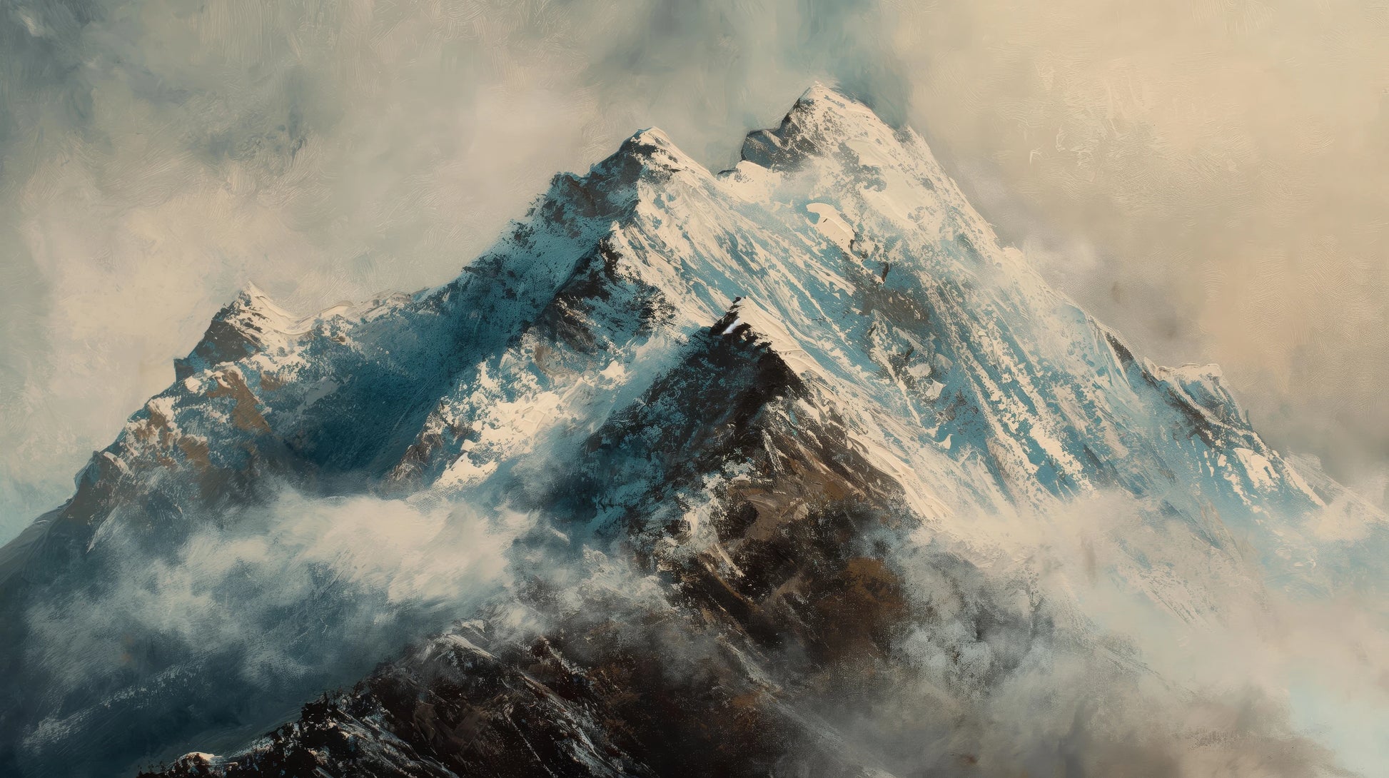 Prezentacja całego wzoru fototapety o nazwie Icy Ascent