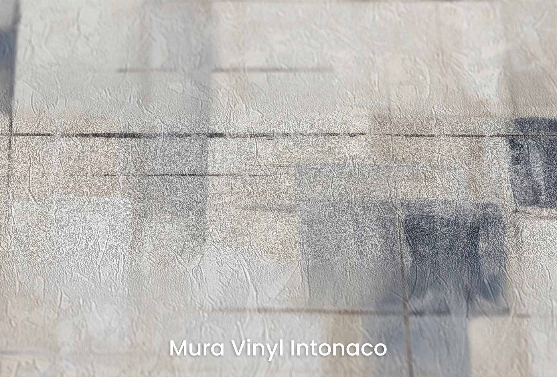 Zbliżenie na artystyczną fototapetę o nazwie Linear Contrast na podłożu Mura Vinyl Intonaco - struktura tartego tynku.
