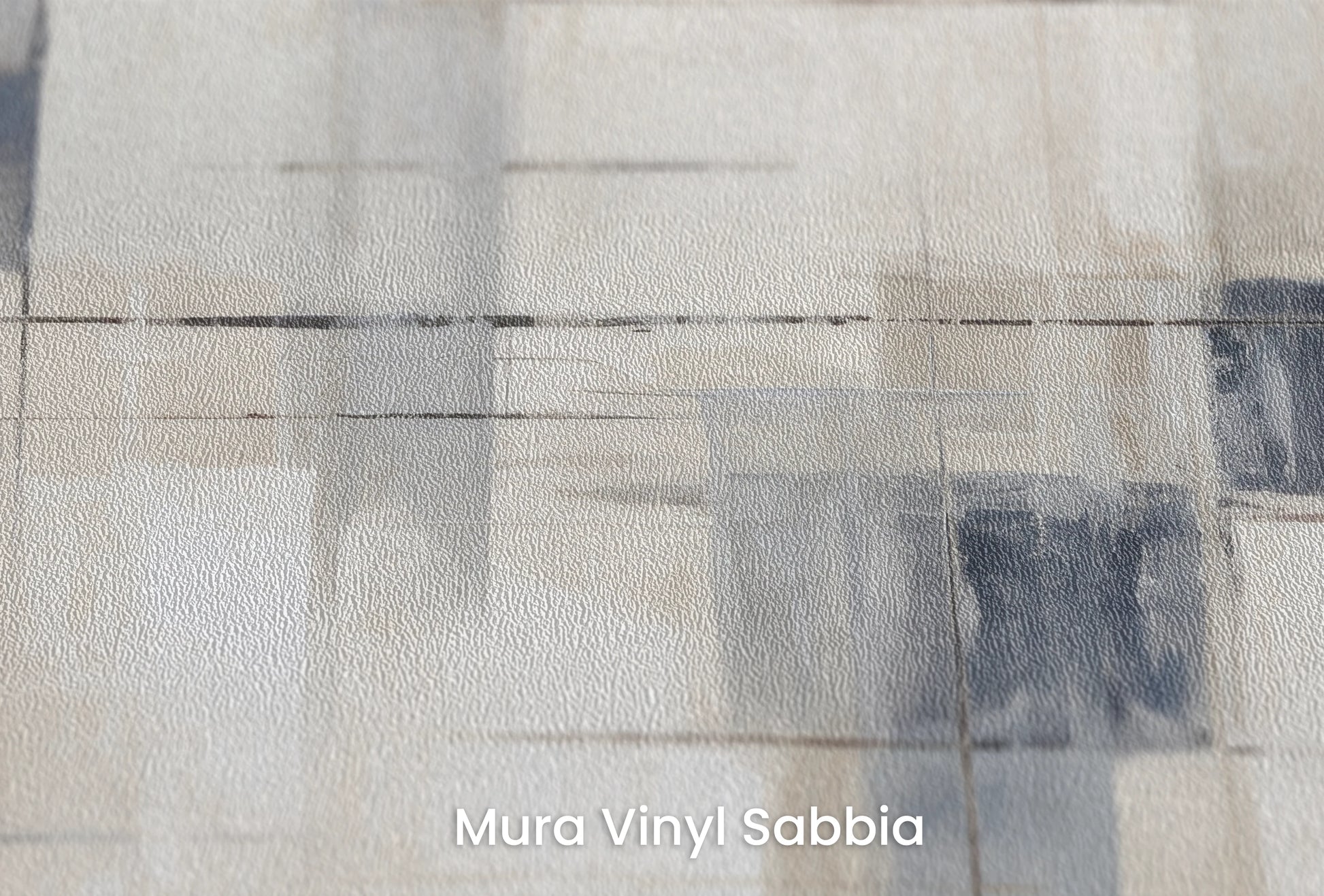 Zbliżenie na artystyczną fototapetę o nazwie Linear Contrast na podłożu Mura Vinyl Sabbia struktura grubego ziarna piasku.
