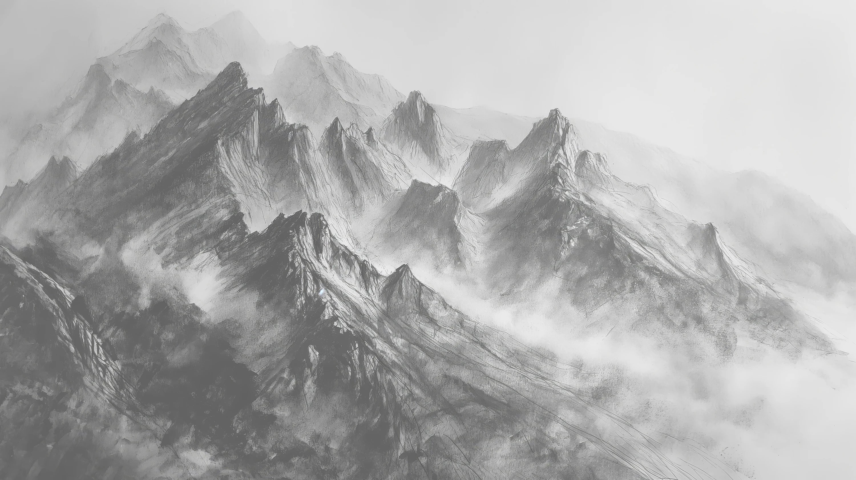 Podgląd wzoru: Prezentacja całego wzoru fototapety o nazwie Graphite Peaks