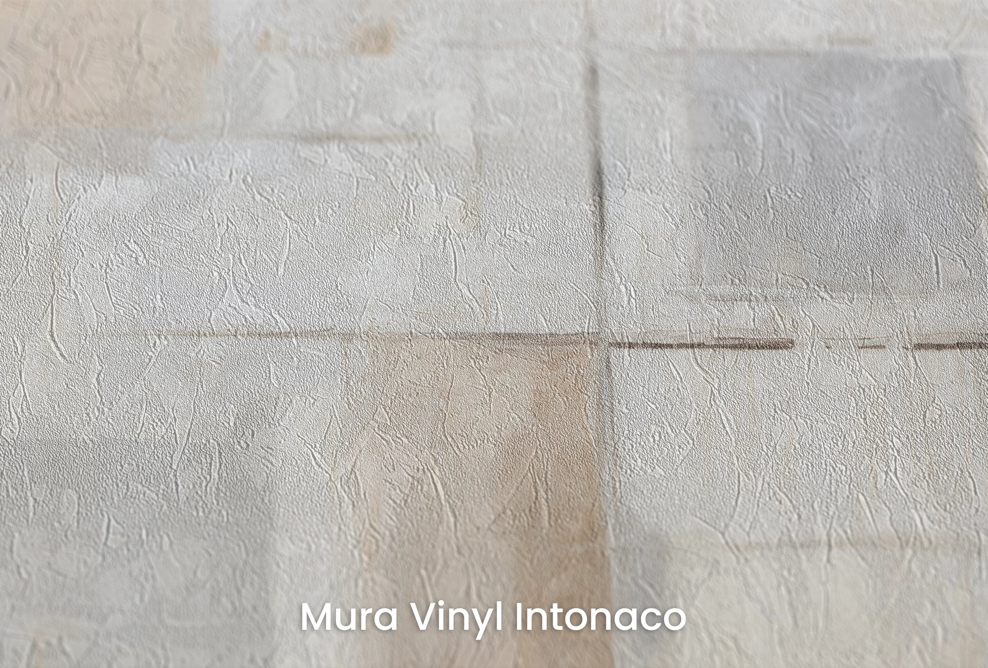 Zbliżenie na artystyczną fototapetę o nazwie Mosaic Canvas na podłożu Mura Vinyl Intonaco - struktura tartego tynku.