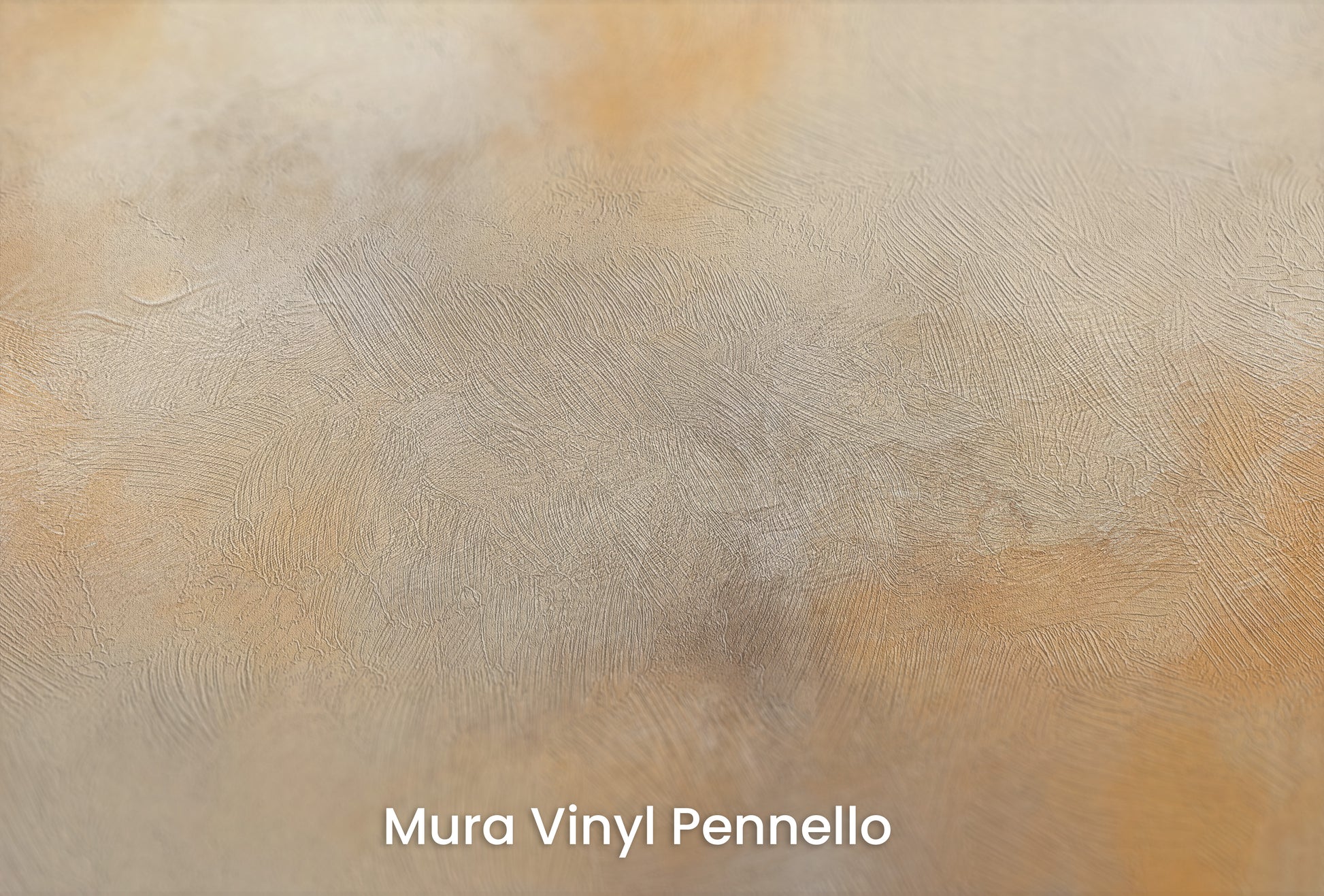Zbliżenie na artystyczną fototapetę o nazwie WARMTH OF THE MORNING MIST na podłożu Mura Vinyl Pennello - faktura pociągnięć pędzla malarskiego.