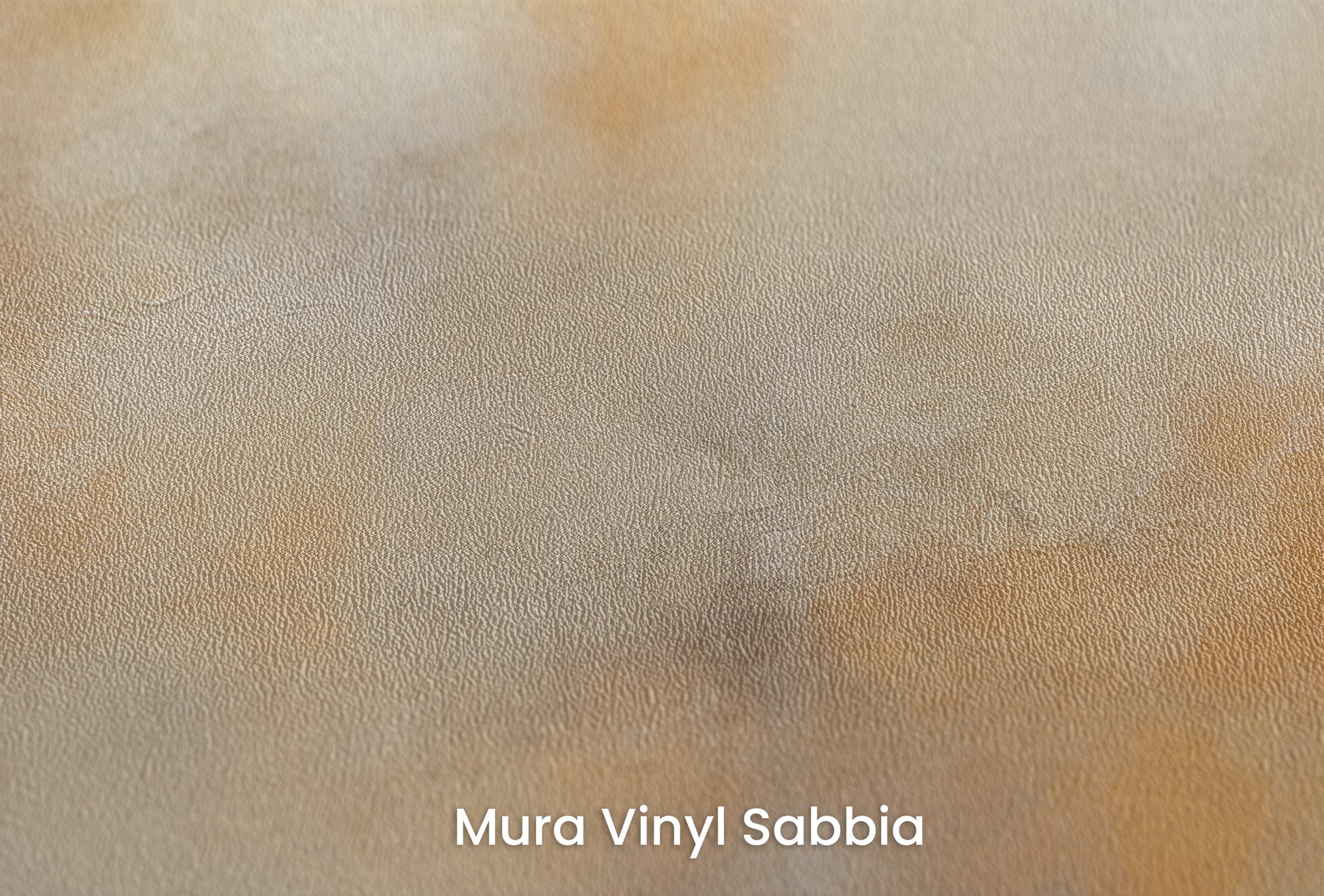 Zbliżenie na artystyczną fototapetę o nazwie WARMTH OF THE MORNING MIST na podłożu Mura Vinyl Sabbia struktura grubego ziarna piasku.