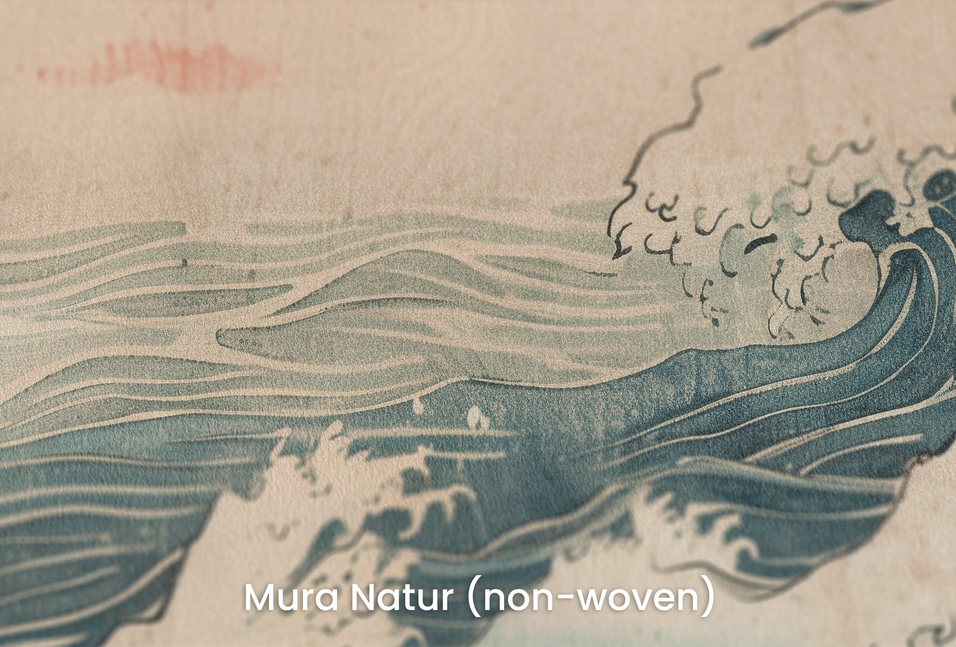 Zbliżenie na artystyczną fototapetę o nazwie Edo's Sunrise na podłożu Mura Natur (non-woven) - naturalne i ekologiczne podłoże.