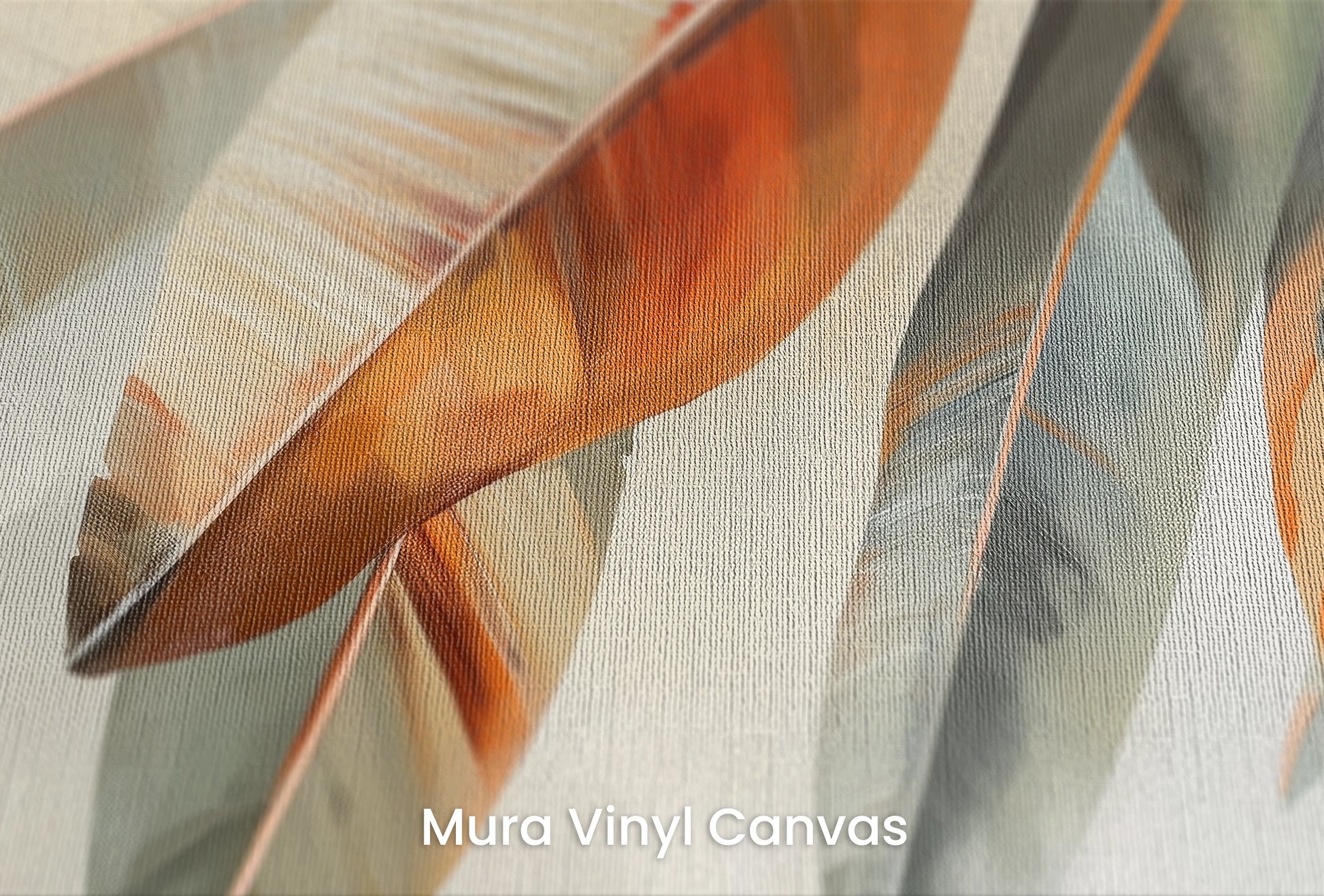 Zbliżenie na artystyczną fototapetę o nazwie Sunset Hues na podłożu Mura Vinyl Canvas - faktura naturalnego płótna.