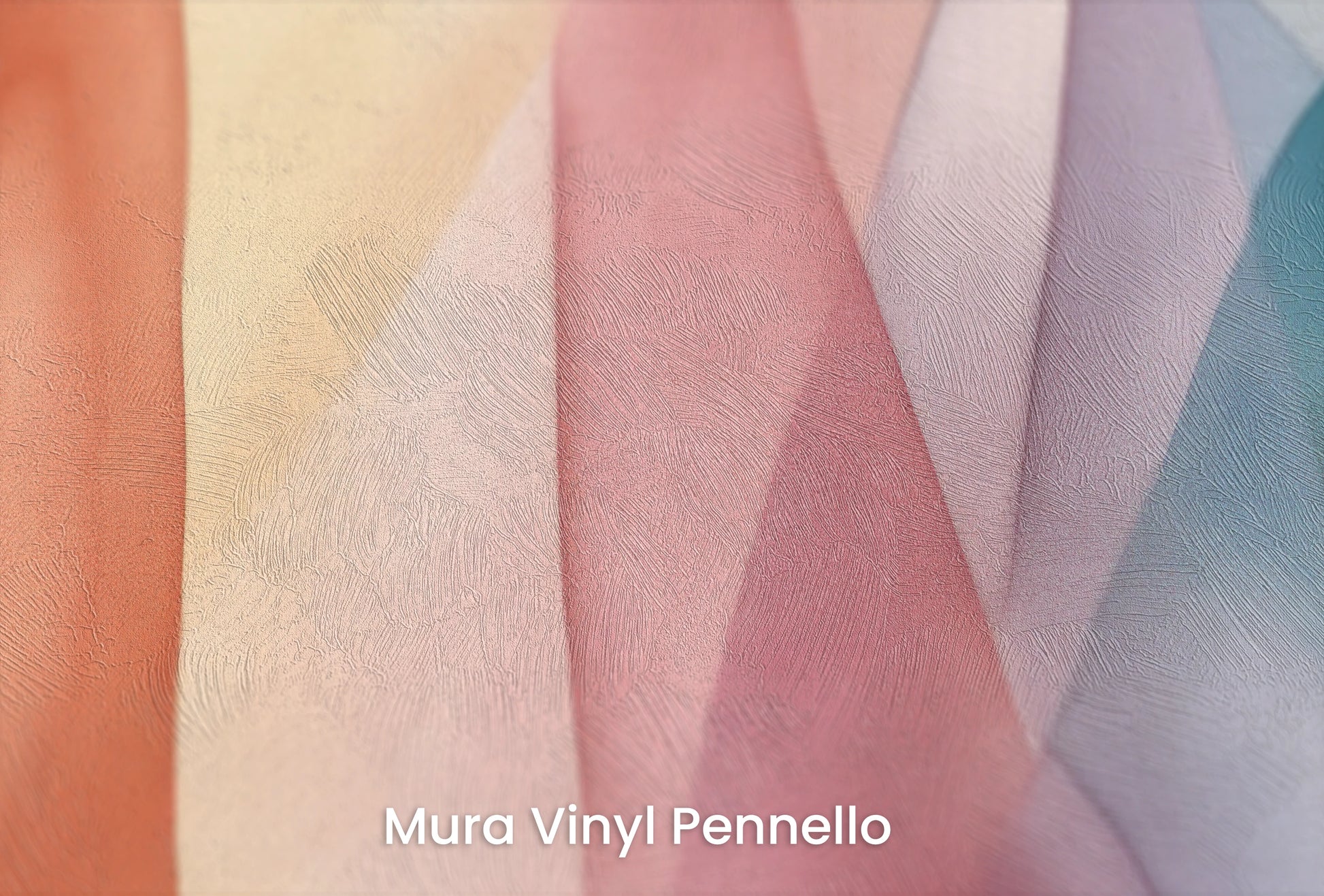 Zbliżenie na artystyczną fototapetę o nazwie Spectral Folds na podłożu Mura Vinyl Pennello - faktura pociągnięć pędzla malarskiego.