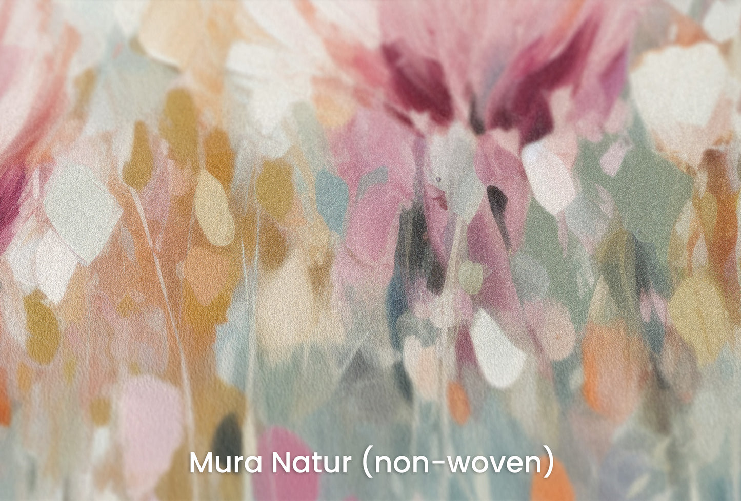 Zbliżenie na artystyczną fototapetę o nazwie Serene Lily Elegance na podłożu Mura Natur (non-woven) - naturalne i ekologiczne podłoże.
