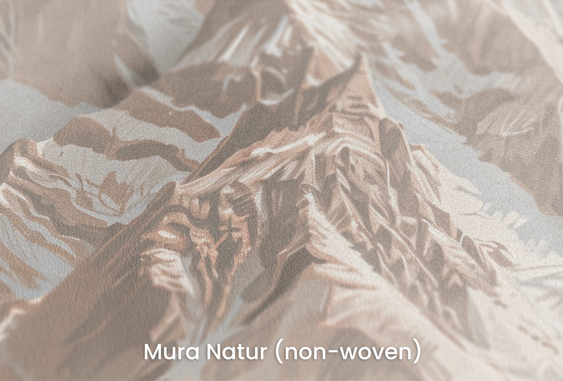 Zbliżenie na artystyczną fototapetę o nazwie Blue Mountain Majesty na podłożu Mura Natur (non-woven) - naturalne i ekologiczne podłoże.