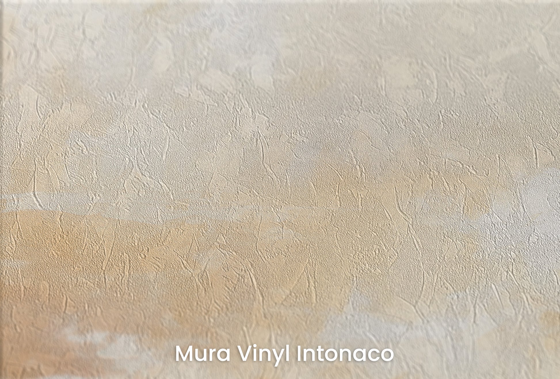 Zbliżenie na artystyczną fototapetę o nazwie DAWNING LIGHT ABSTRACTION na podłożu Mura Vinyl Intonaco - struktura tartego tynku.