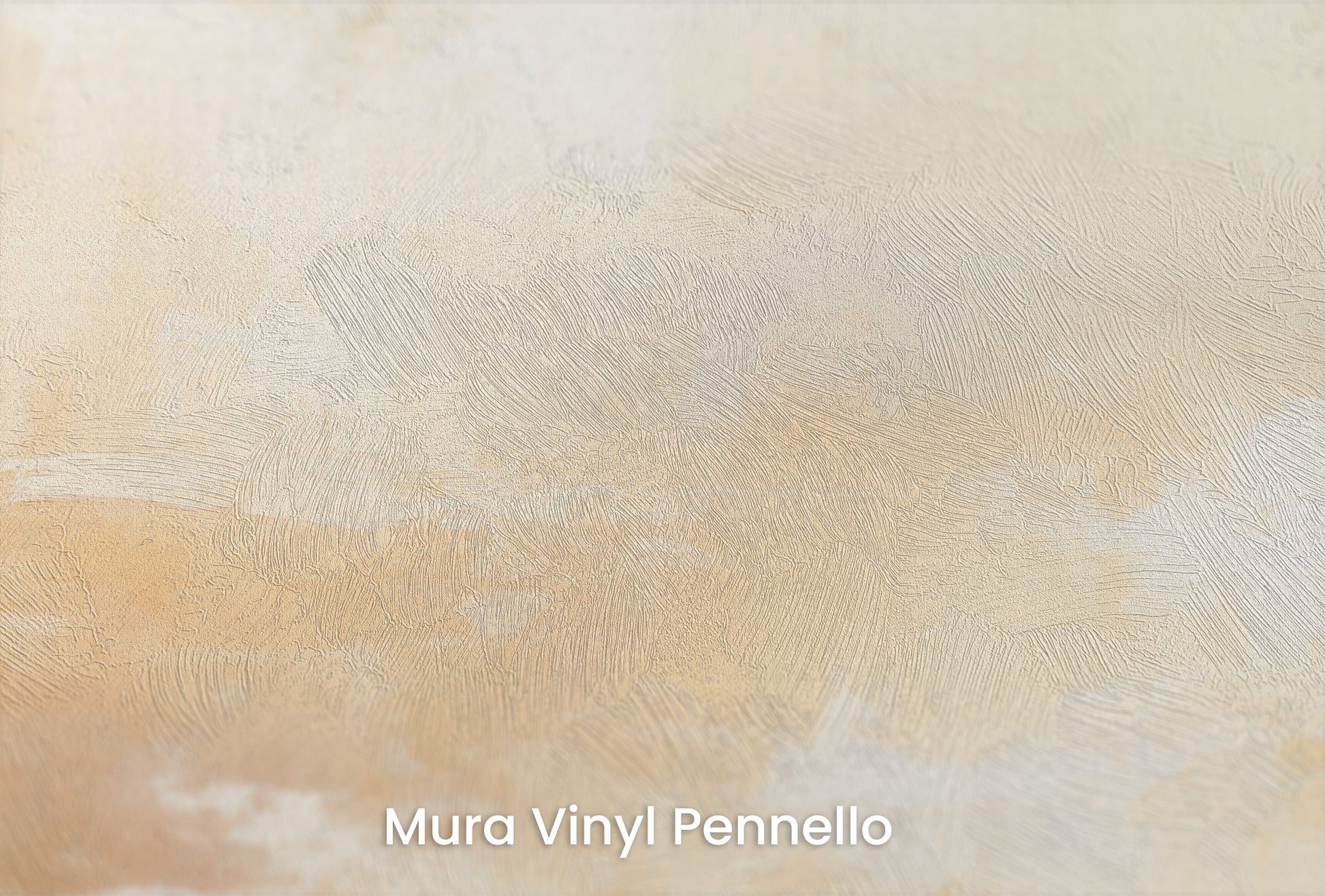 Zbliżenie na artystyczną fototapetę o nazwie DAWNING LIGHT ABSTRACTION na podłożu Mura Vinyl Pennello - faktura pociągnięć pędzla malarskiego.