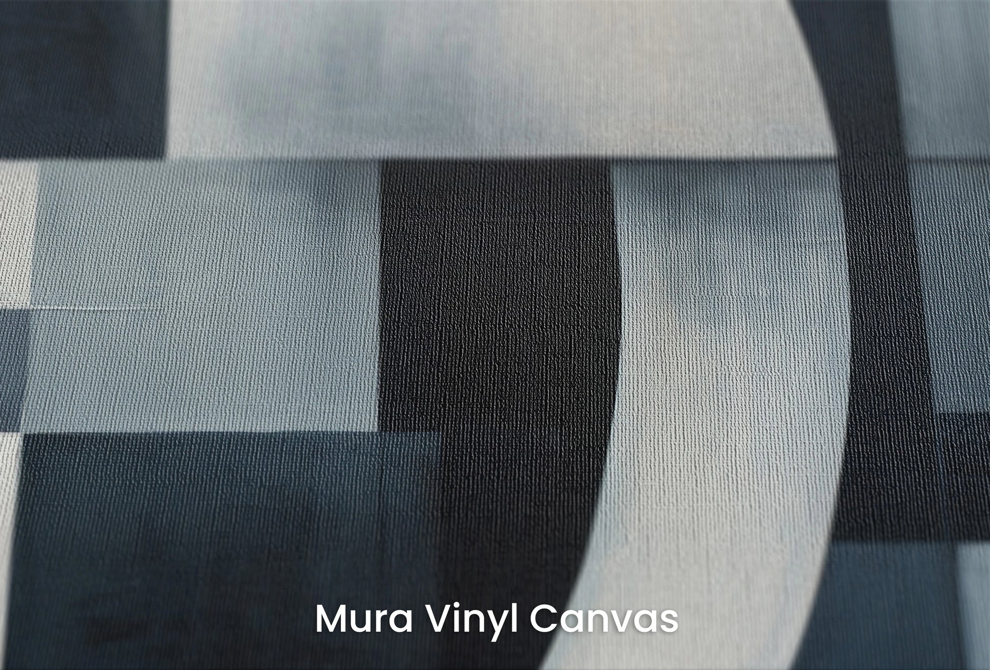 Zbliżenie na artystyczną fototapetę o nazwie Night Geometry na podłożu Mura Vinyl Canvas - faktura naturalnego płótna.